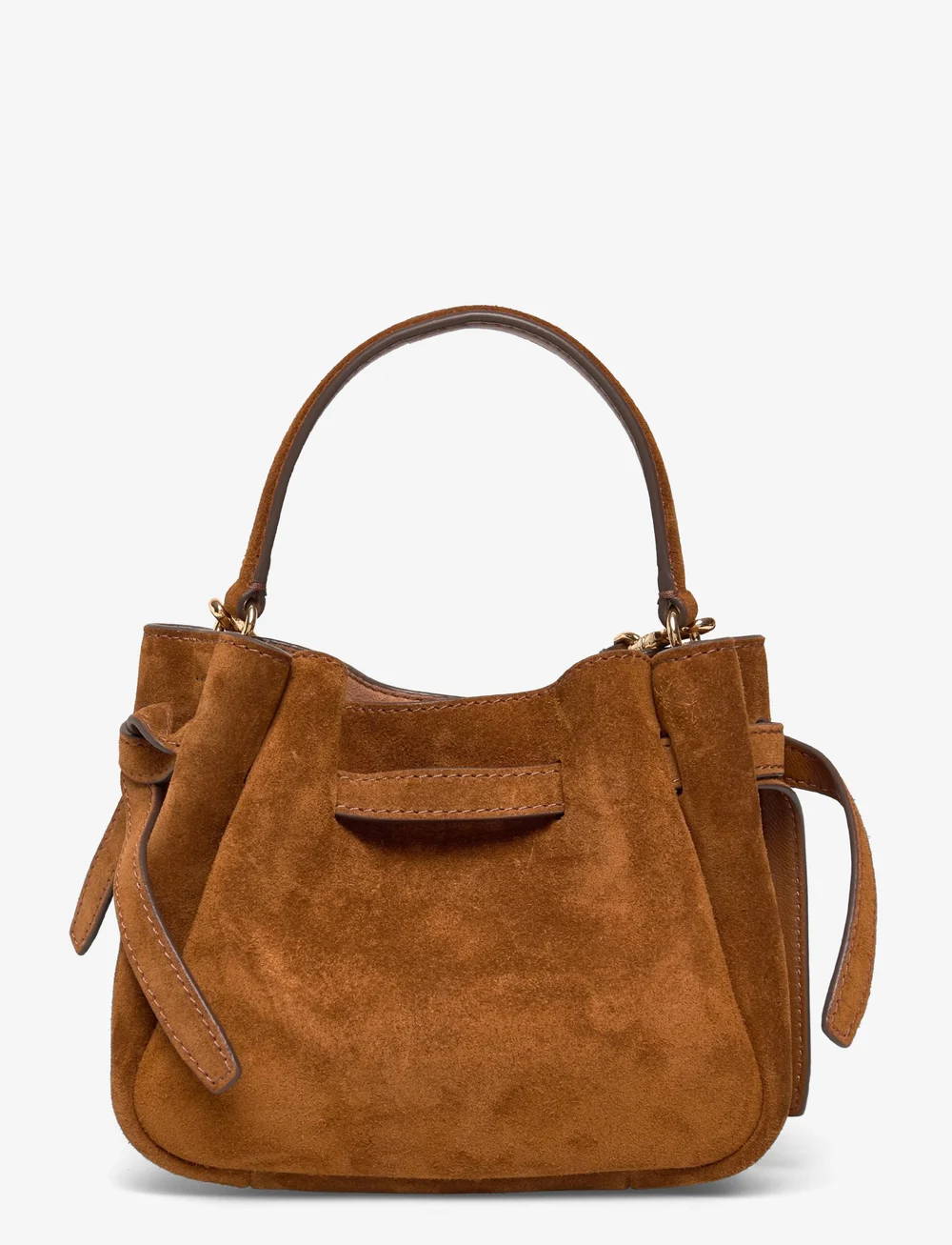 Tory Burch - Romy Suede Mini Bucket Bag - bucket bags - caramel - 1