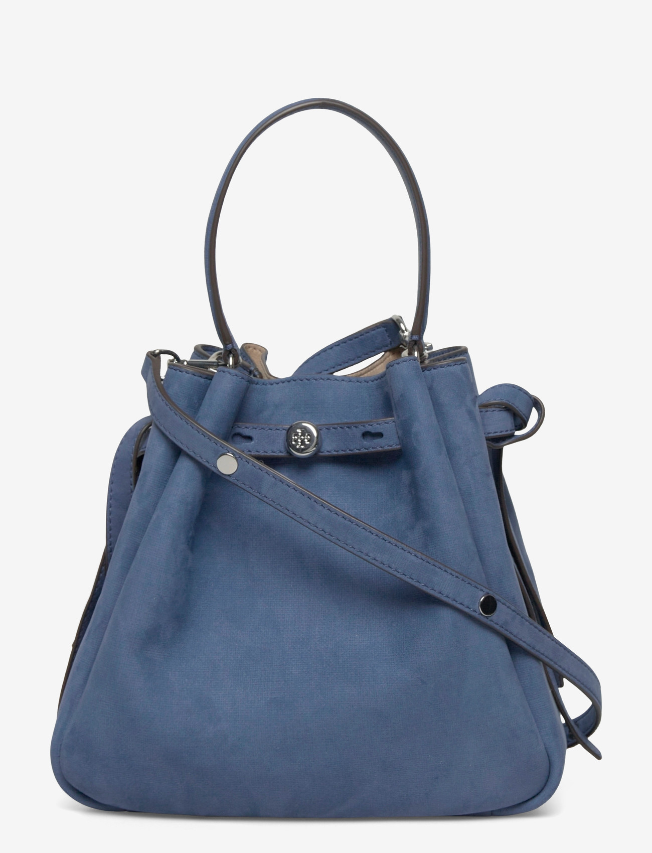 Tory Burch - Romy Nubuck Bucket Bag - crossbody bags - soft blue - 0