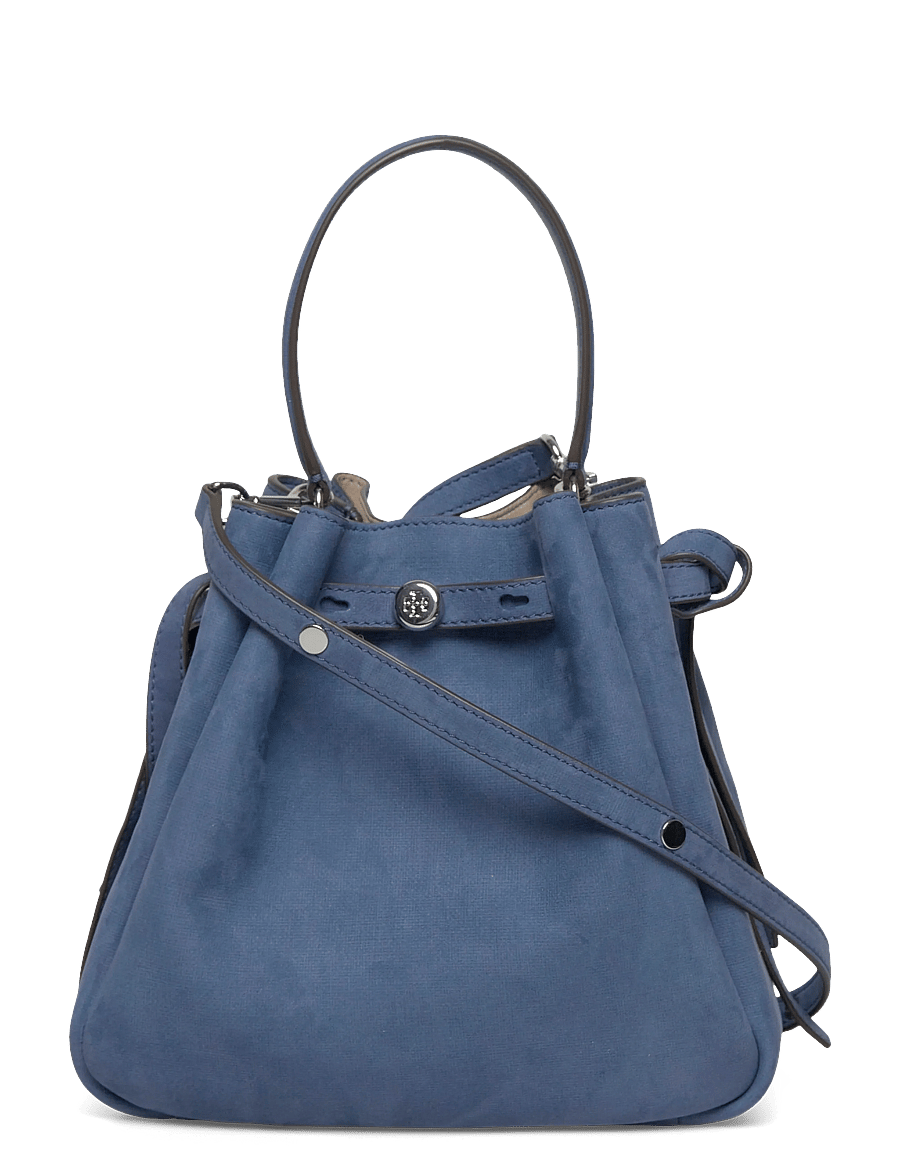 Tory Burch - Romy Nubuck Bucket Bag - crossbody bags - soft blue - 0