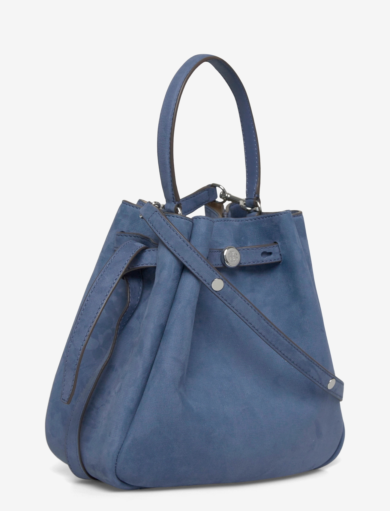 Tory Burch - Romy Nubuck Bucket Bag - crossbody bags - soft blue - 2