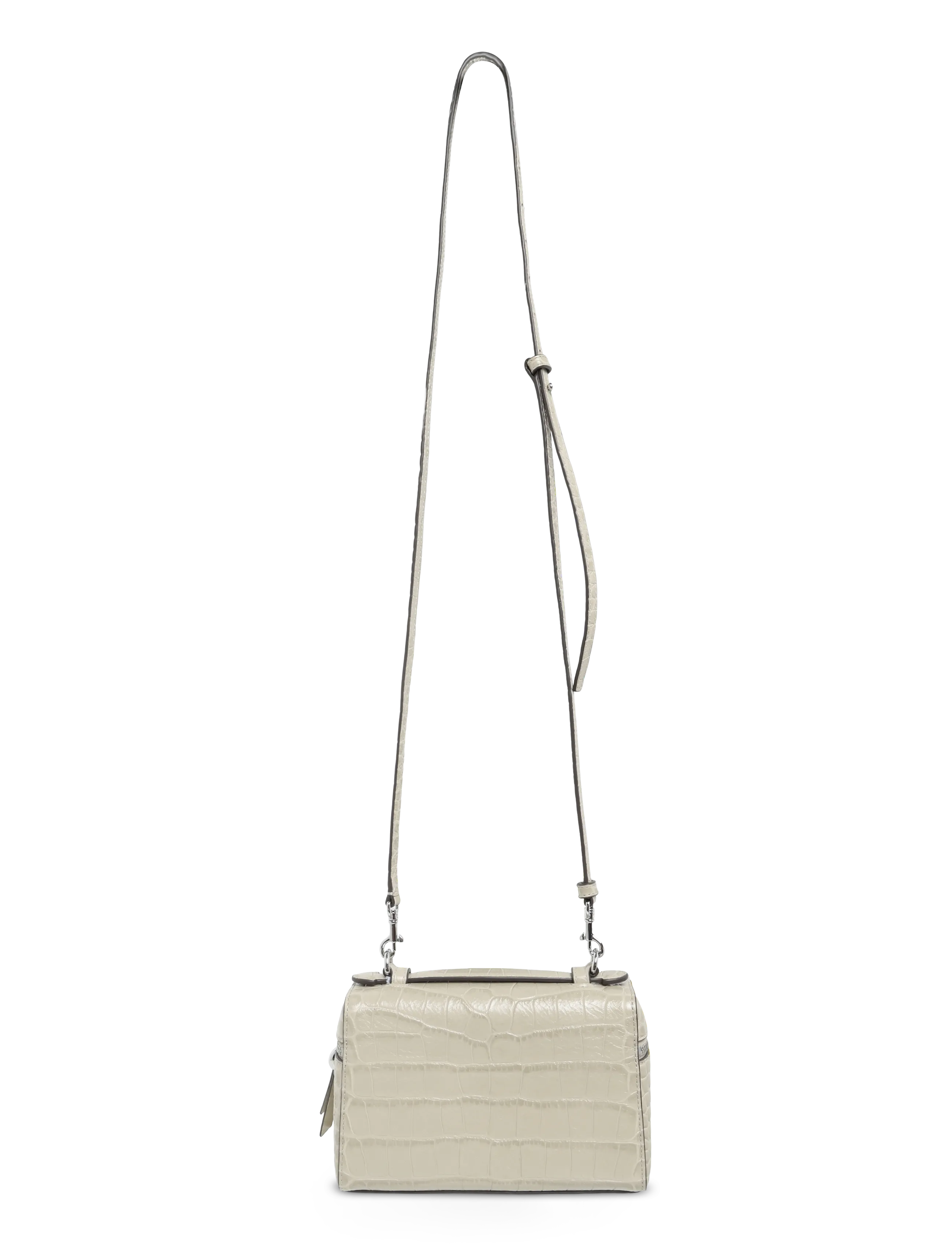 Tory Burch Romy Embossed Croc Slim Top Handle - Tasker - GINGER LEAF / green