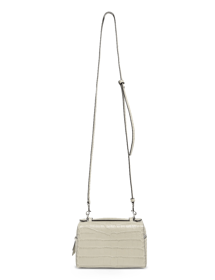 Tory Burch - Romy Embossed Croc Slim Top Handle - crossbody bags - ginger leaf - 0