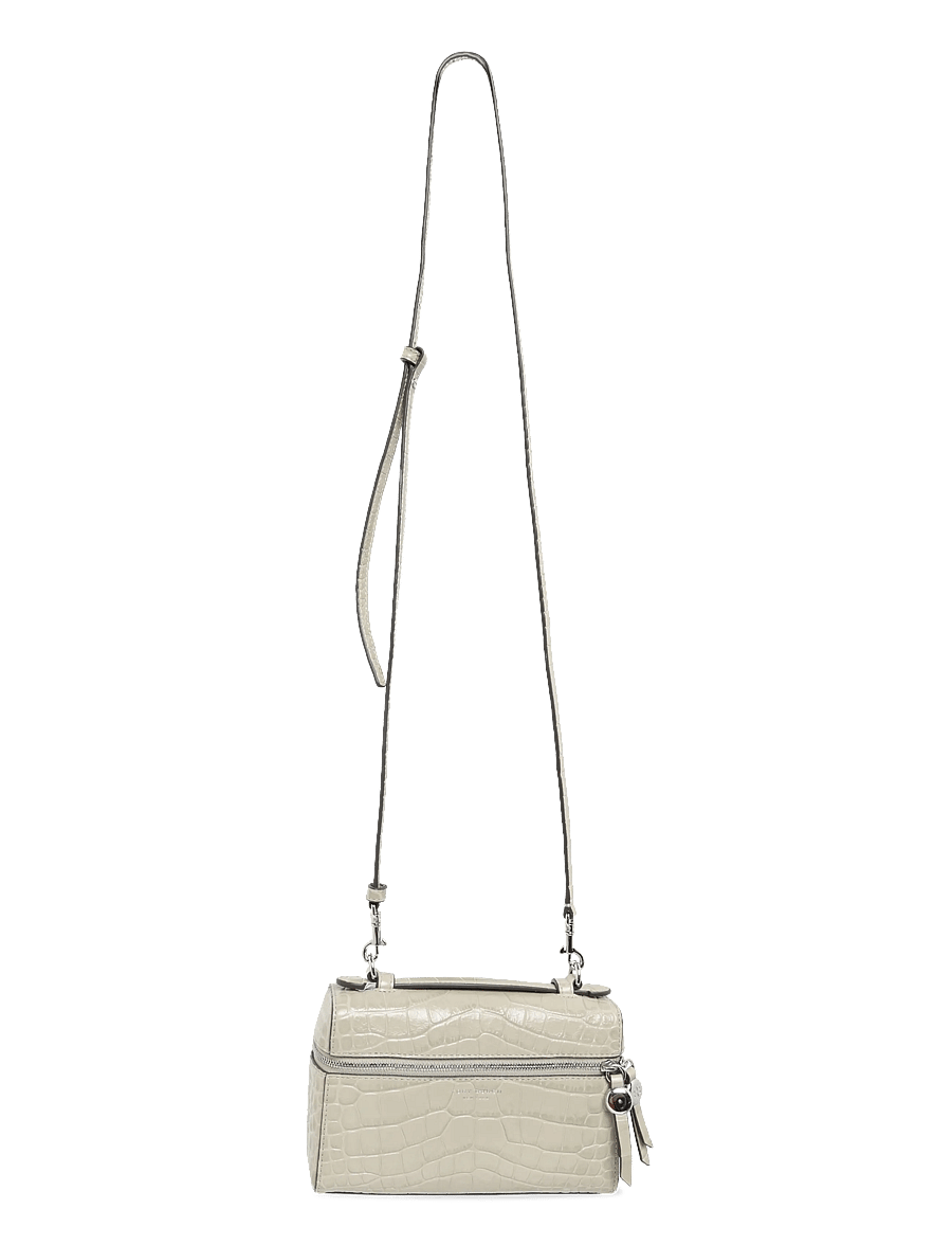 Tory Burch - Romy Embossed Croc Slim Top Handle - crossbody bags - ginger leaf - 1