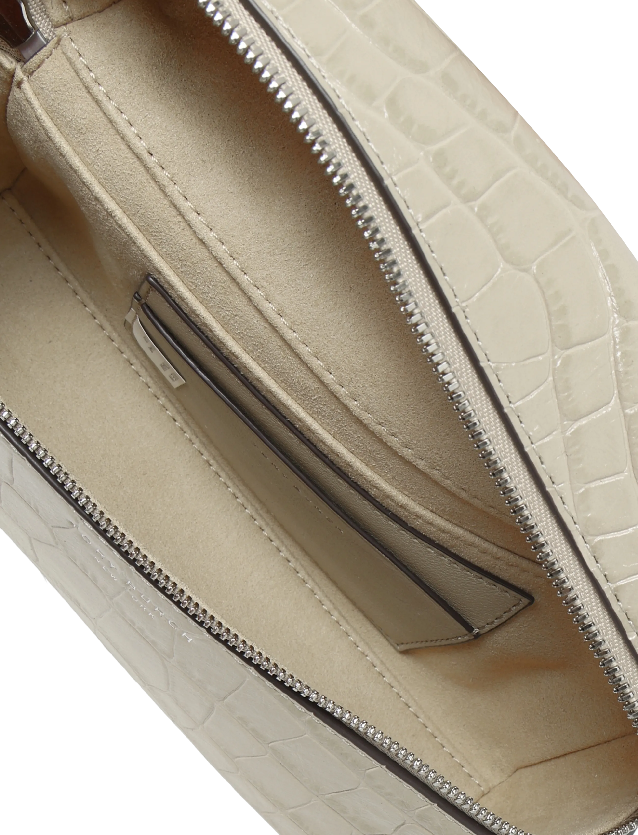 Tory Burch - Romy Embossed Croc Slim Top Handle - ginger leaf - 4