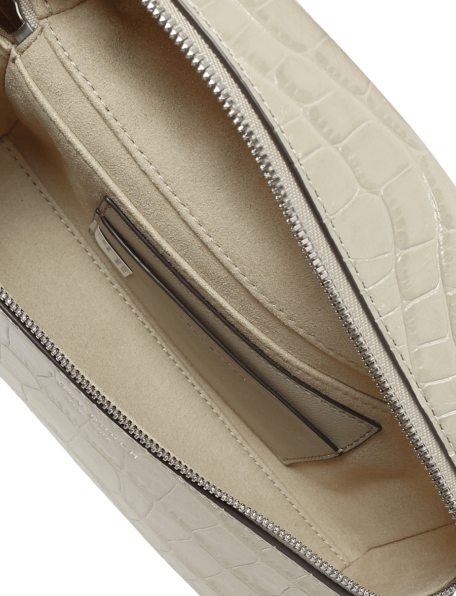 Tory Burch - Romy Embossed Croc Slim Top Handle - crossbody bags - ginger leaf - 4