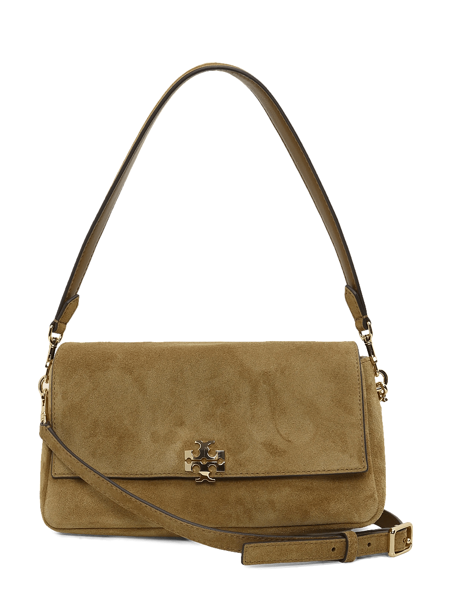 Tory Burch - Charlie Suede Small Shoulder Bag - toffee - 0