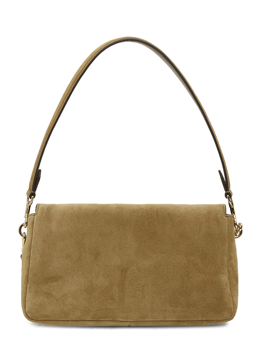 Tory Burch - Charlie Suede Small Shoulder Bag - toffee - 1