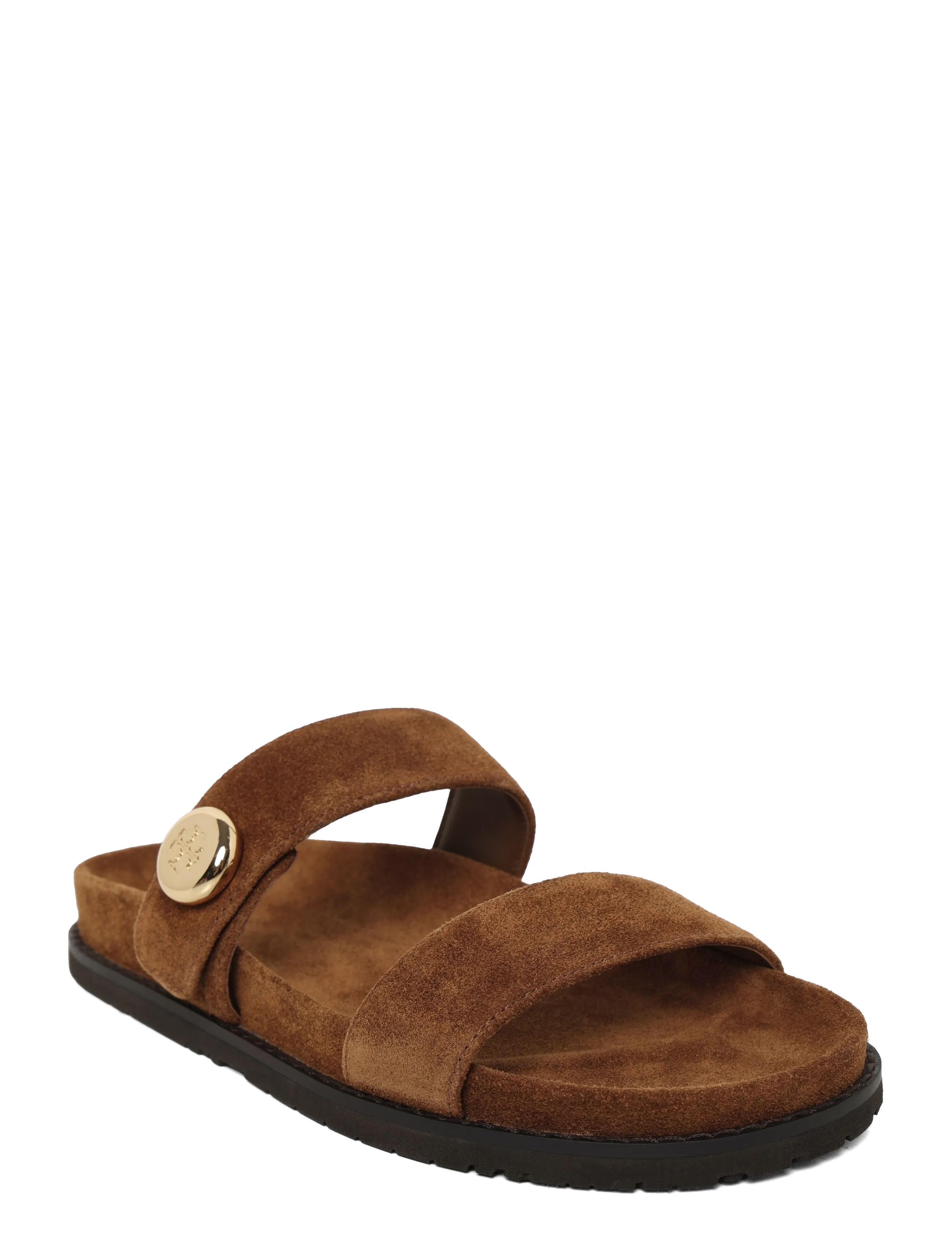 Tory Burch Romy Sport Slide, Kvinder, Slide Sandal, Brun, Str: 38