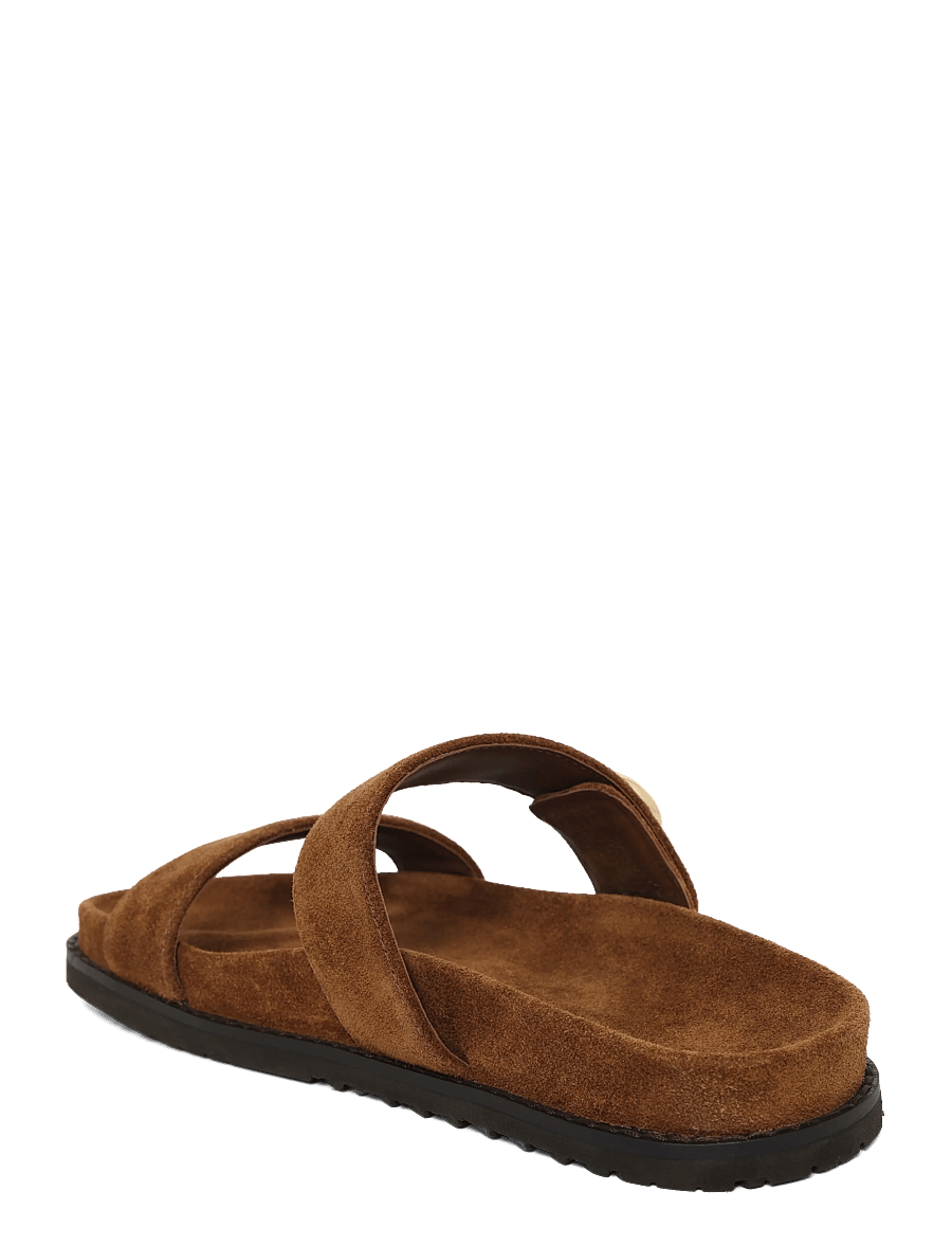 Tory Burch - ROMY SPORT SLIDE - flat sandals - park bench - 1