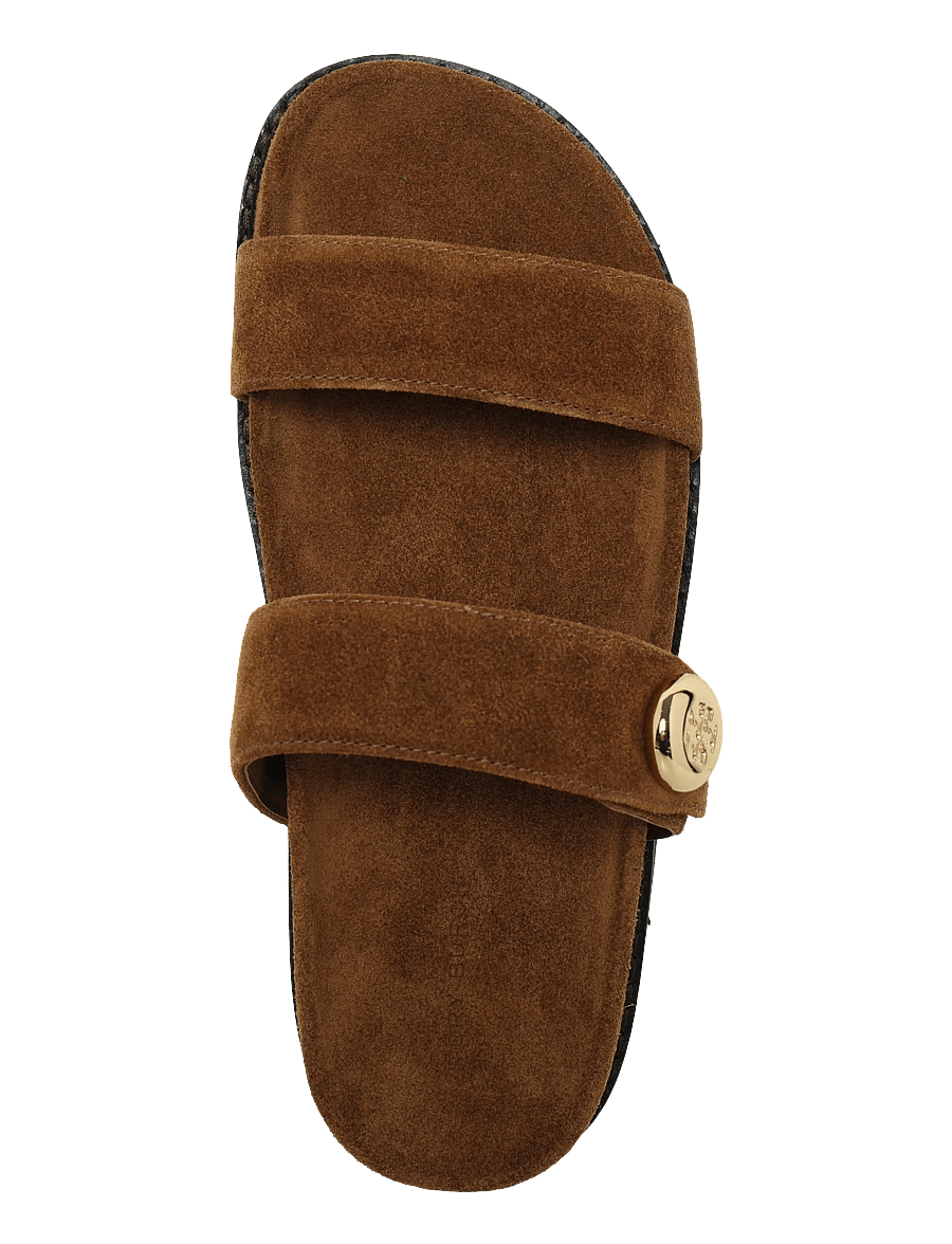 Tory Burch - ROMY SPORT SLIDE - flat sandals - park bench - 3