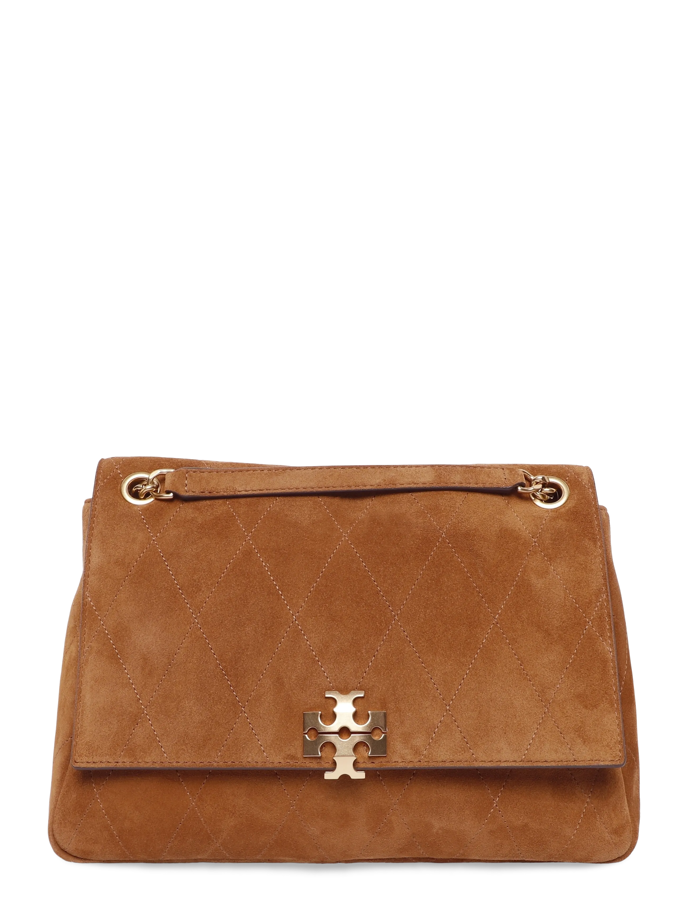 Tory Burch Charlie Quilted Suede Shoulder Bag - Valentinsdag - CARAMEL / brown