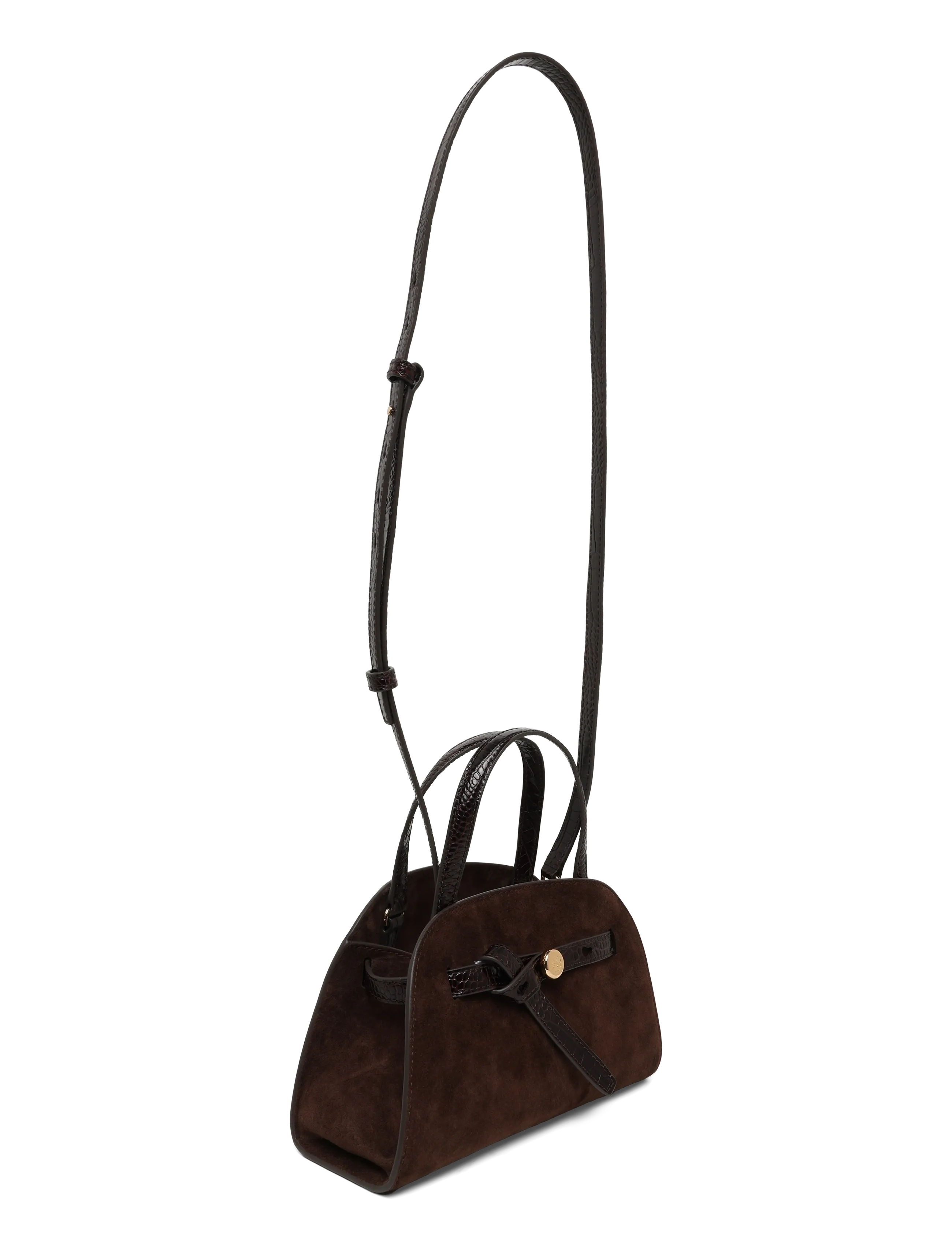 Tory Burch - Romy Suede Small Bauletto - dark cocoa - 2