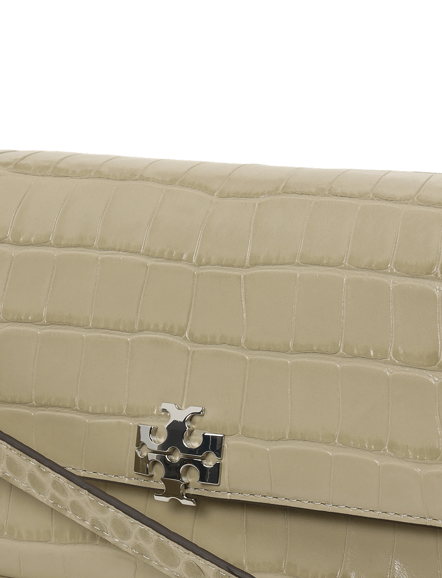 Tory Burch - Charlie Embossed Croc Small Shoulder Bag - light hickory - 2