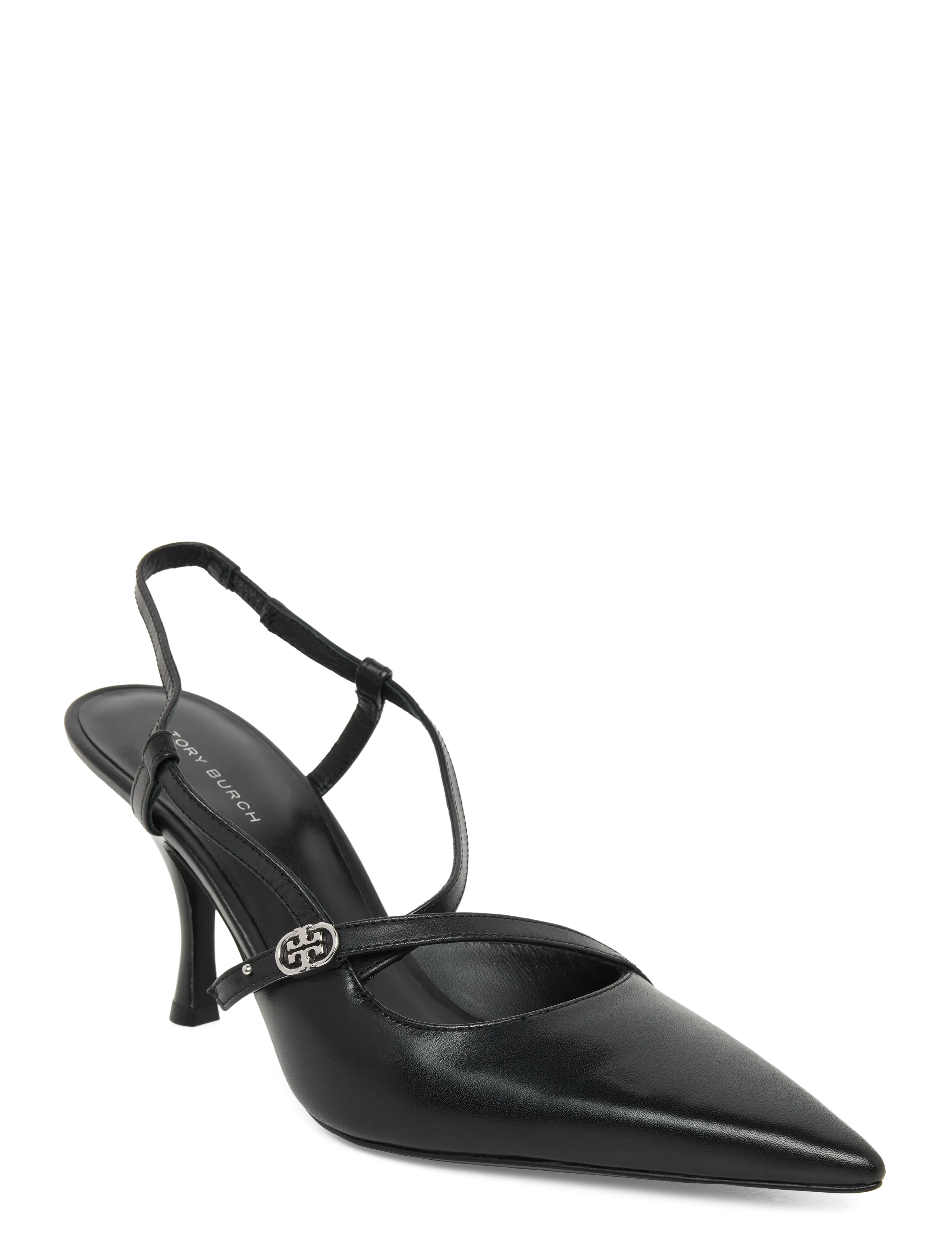 Tory Burch Double T Buckle Strap Pump 75Mm, 36, Black, Hæle > Pumps, Dame
