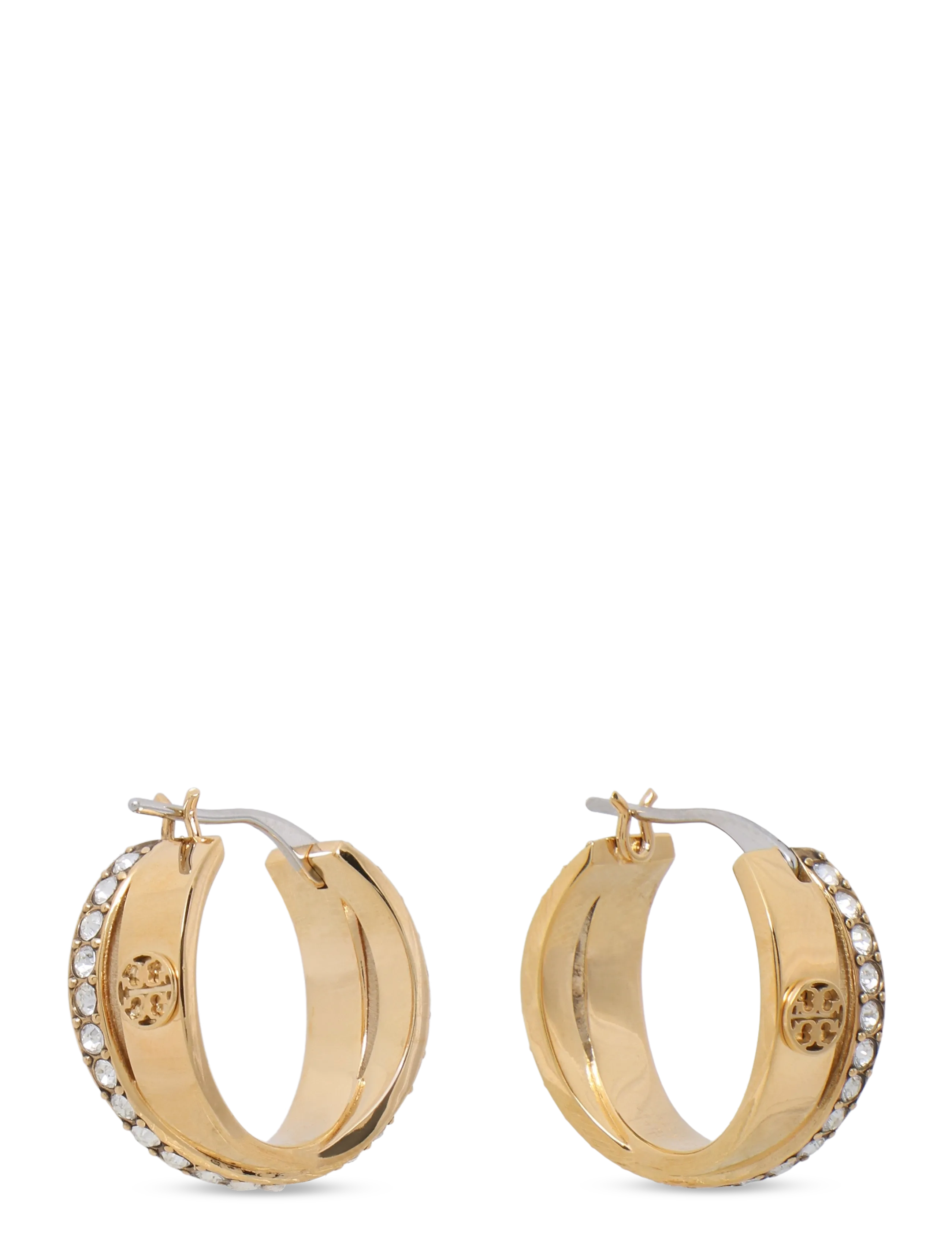 Tory Burch - Icon Pavé Double Hoop Earring - tory gold / crystal - 1