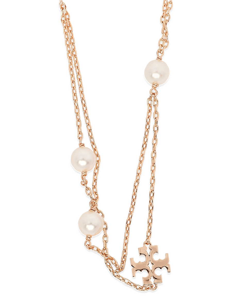 Tory Burch - Moondance Layered Pearl Necklace - kaelaketid - tory gold / cream - 0