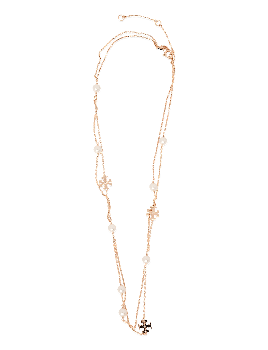 Tory Burch - Moondance Layered Pearl Necklace - kaelaketid - tory gold / cream - 1