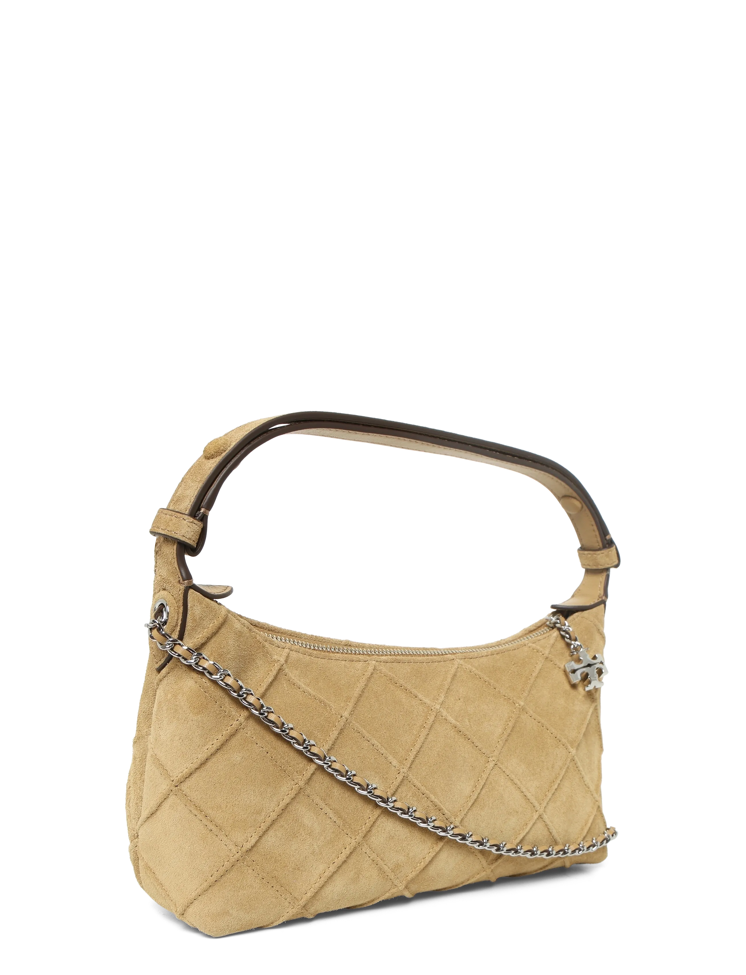 Tory Burch - Fleming Suede Pochette - håndtasker - stone - 2
