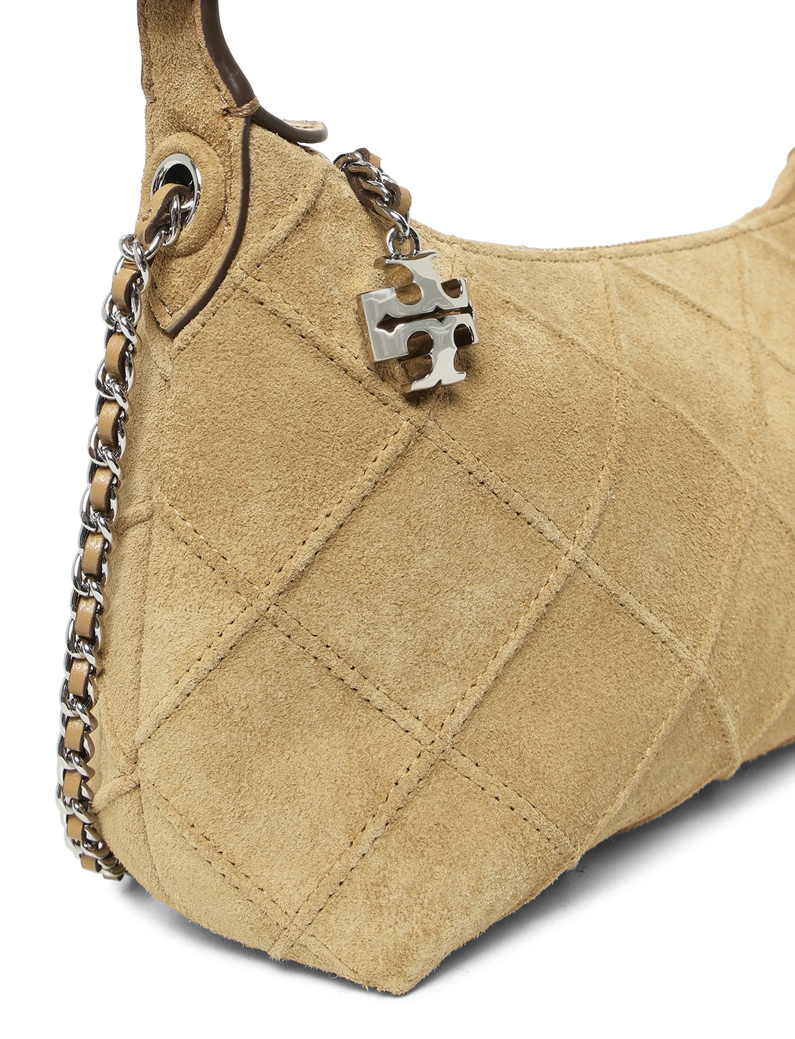 Tory Burch - Fleming Suede Pochette - håndtasker - stone - 3