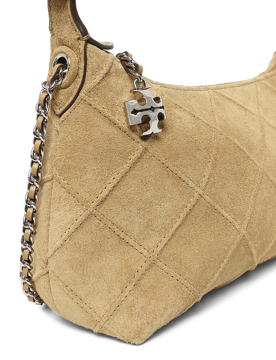Tory Burch - Fleming Suede Pochette - håndtasker - stone - 3