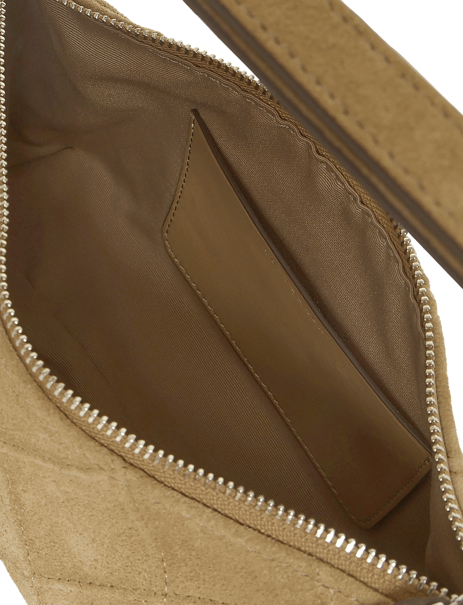 Tory Burch - Fleming Suede Pochette - håndtasker - stone - 4