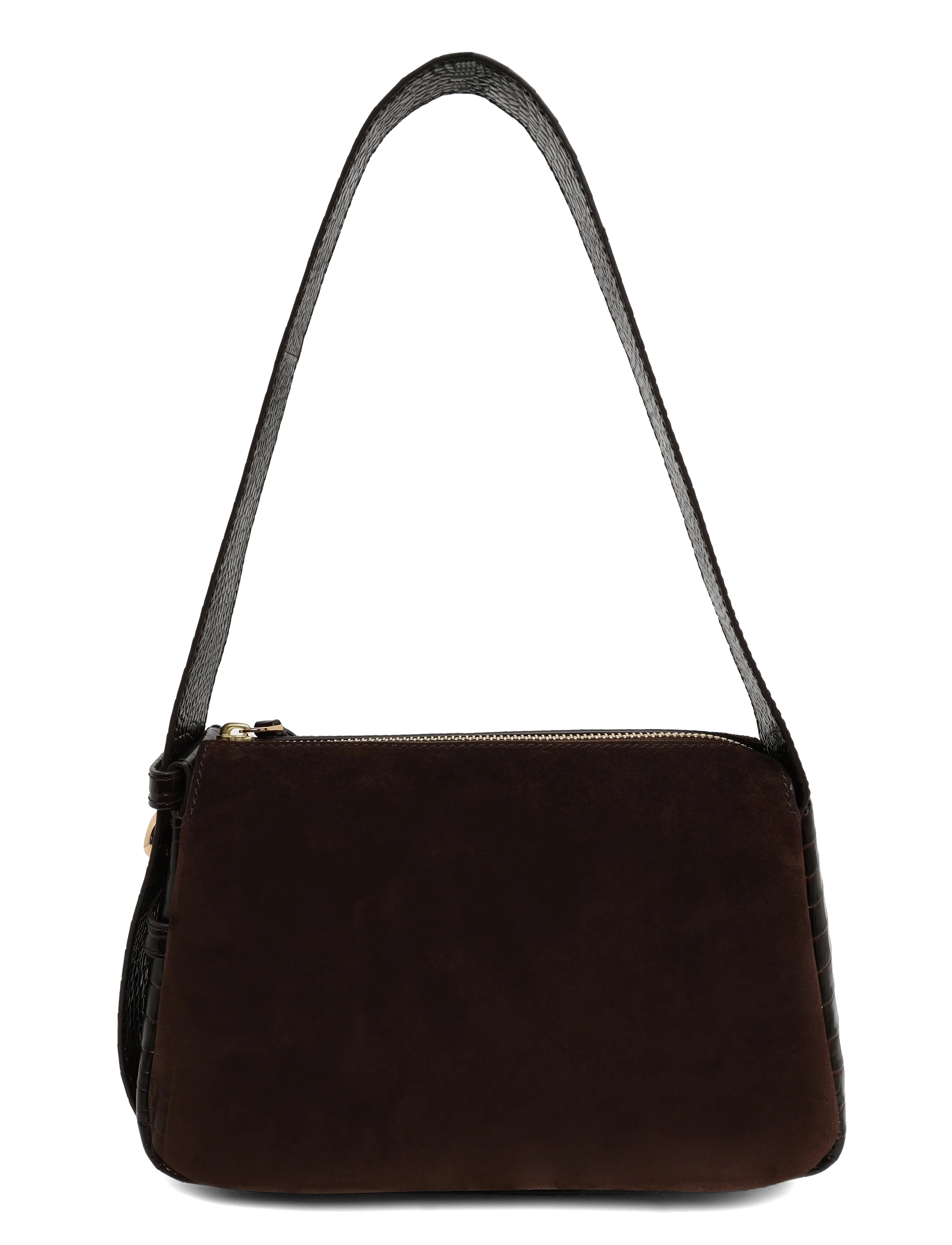 Tory Burch - Romy Suede Small Shoulder Bag - dark cocoa - 1