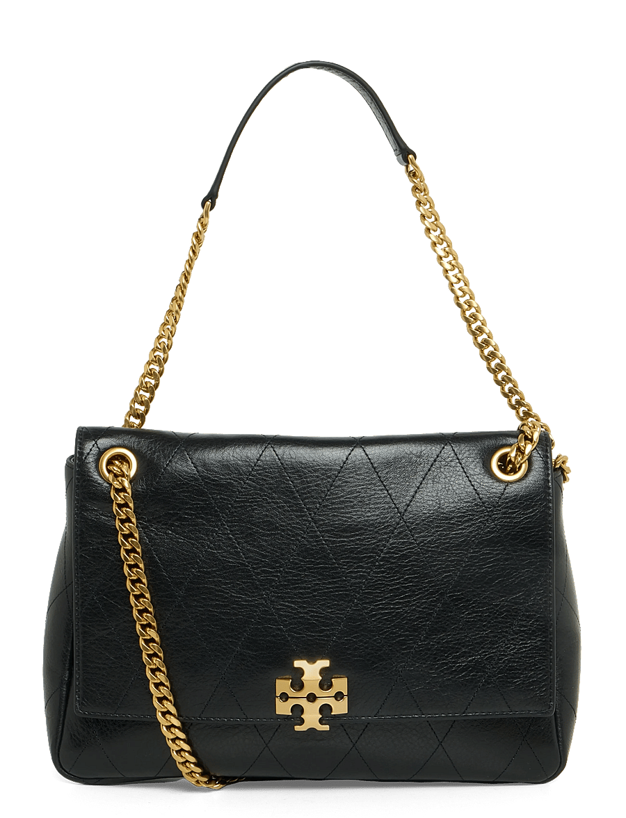 Tory Burch - Charlie Quilted Shoulder Bag - Õlakotid - black - 0
