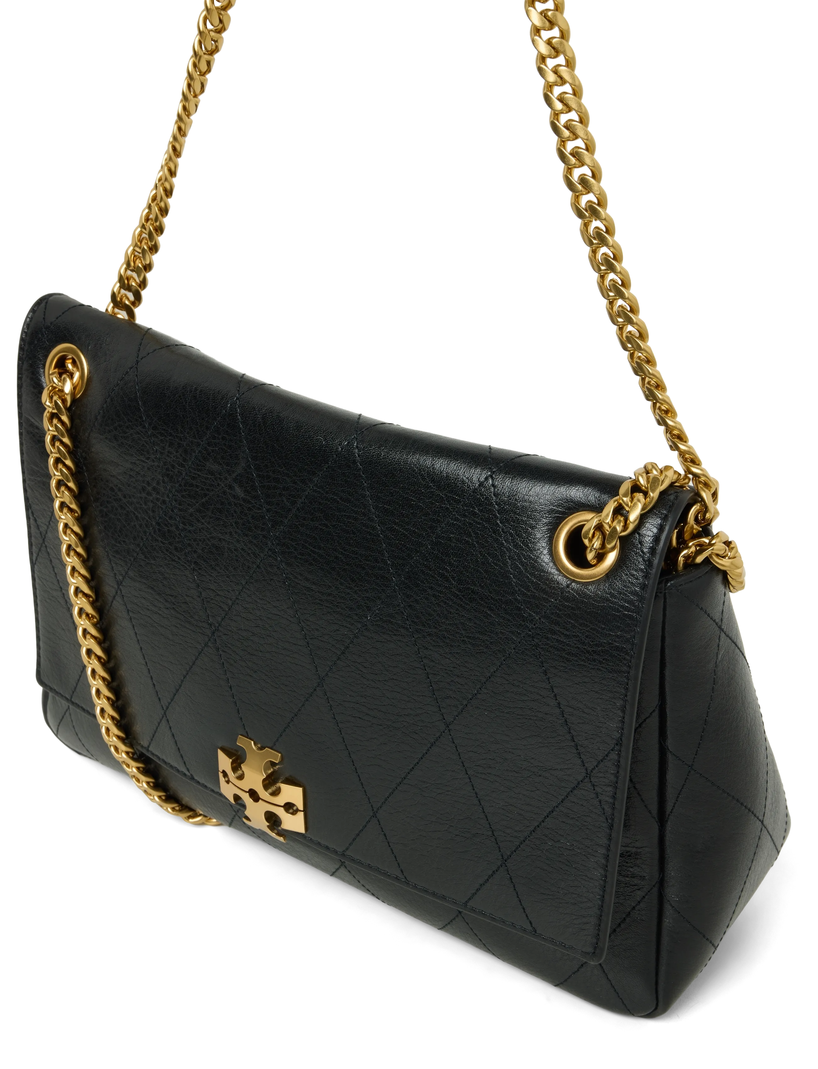 Tory Burch - Charlie Quilted Shoulder Bag - black - 2