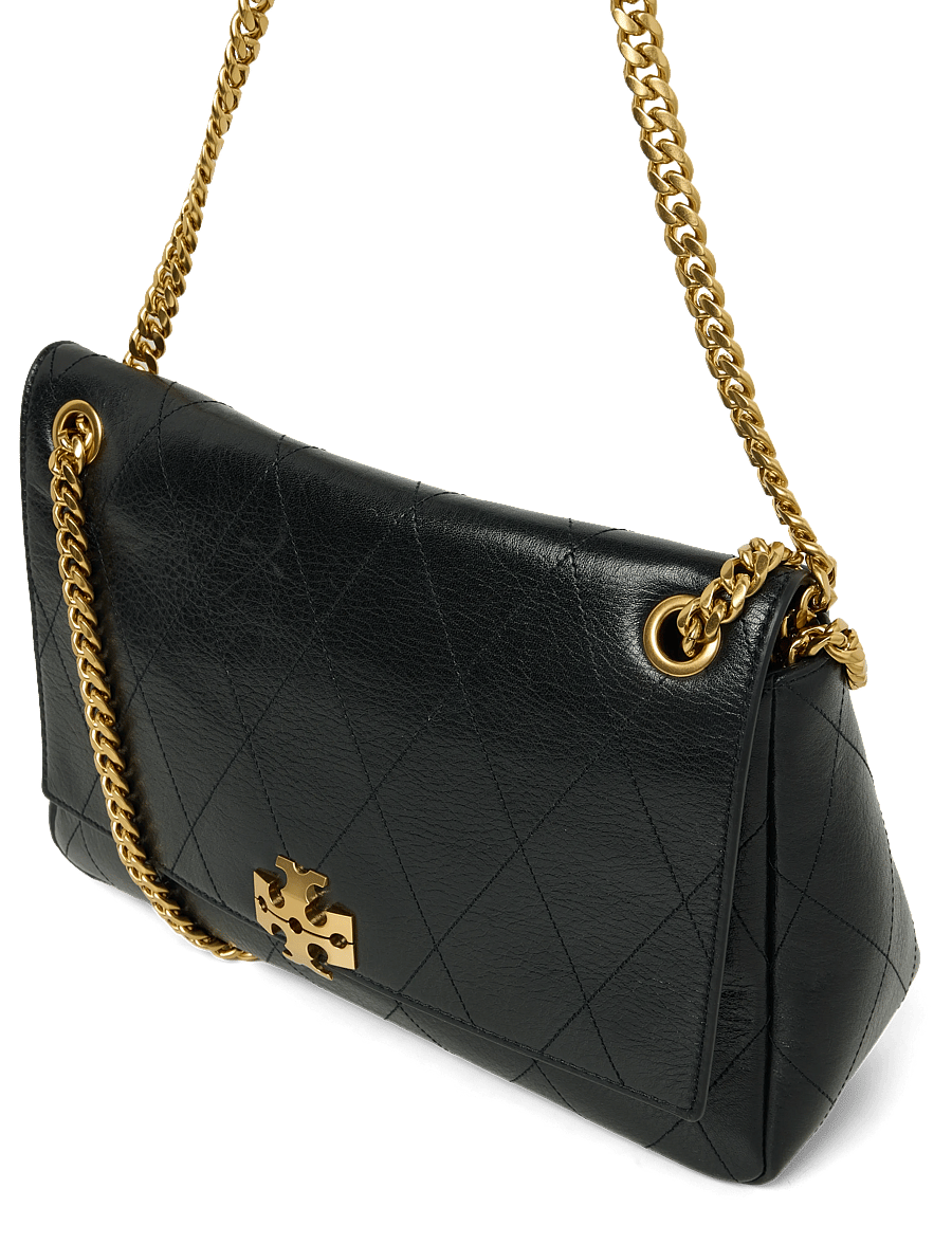 Tory Burch - Charlie Quilted Shoulder Bag - Õlakotid - black - 2