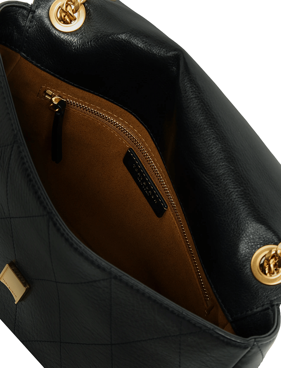Tory Burch - Charlie Quilted Shoulder Bag - Õlakotid - black - 3