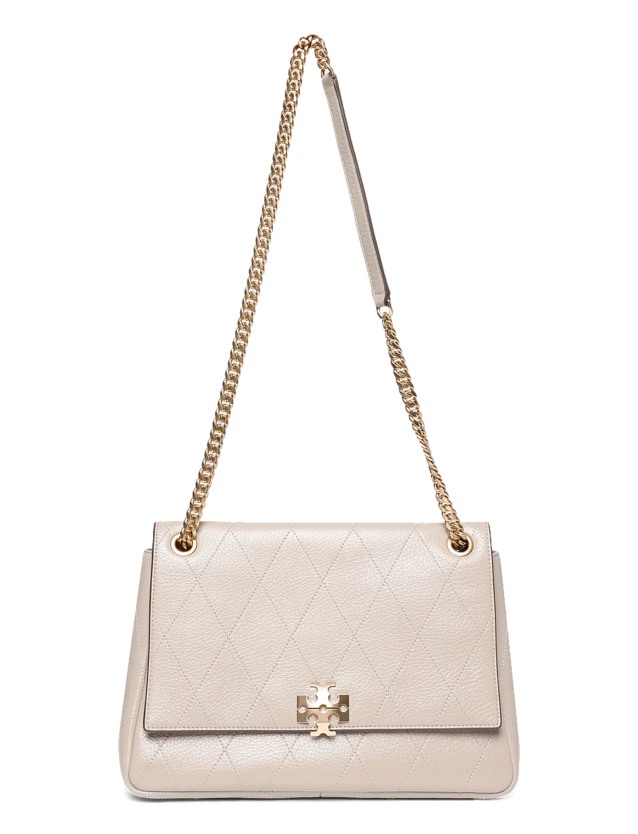 Tory Burch - Charlie Quilted Shoulder Bag - hverdags stil - soft cement - 0