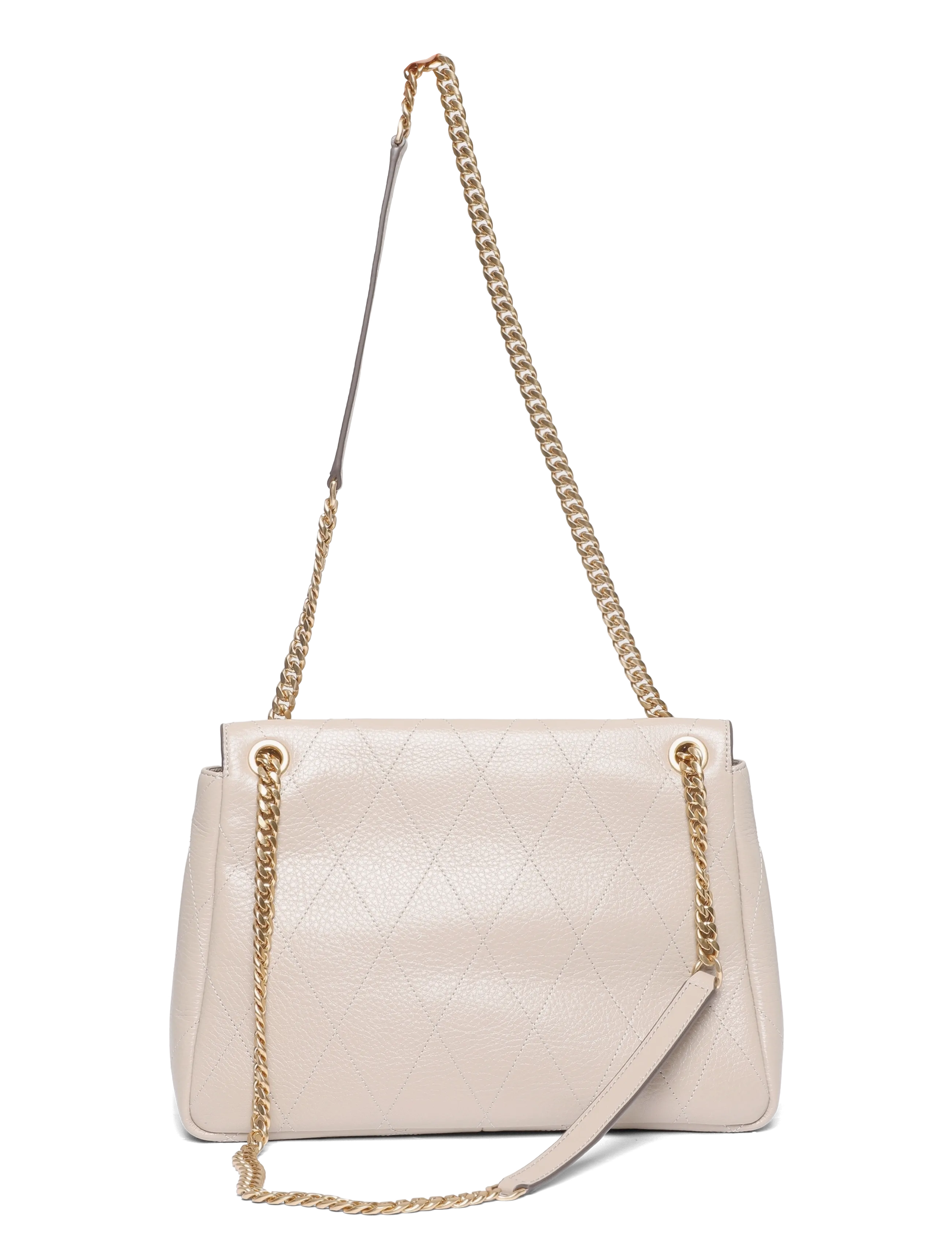 Tory Burch - Charlie Quilted Shoulder Bag - hverdags stil - soft cement - 1