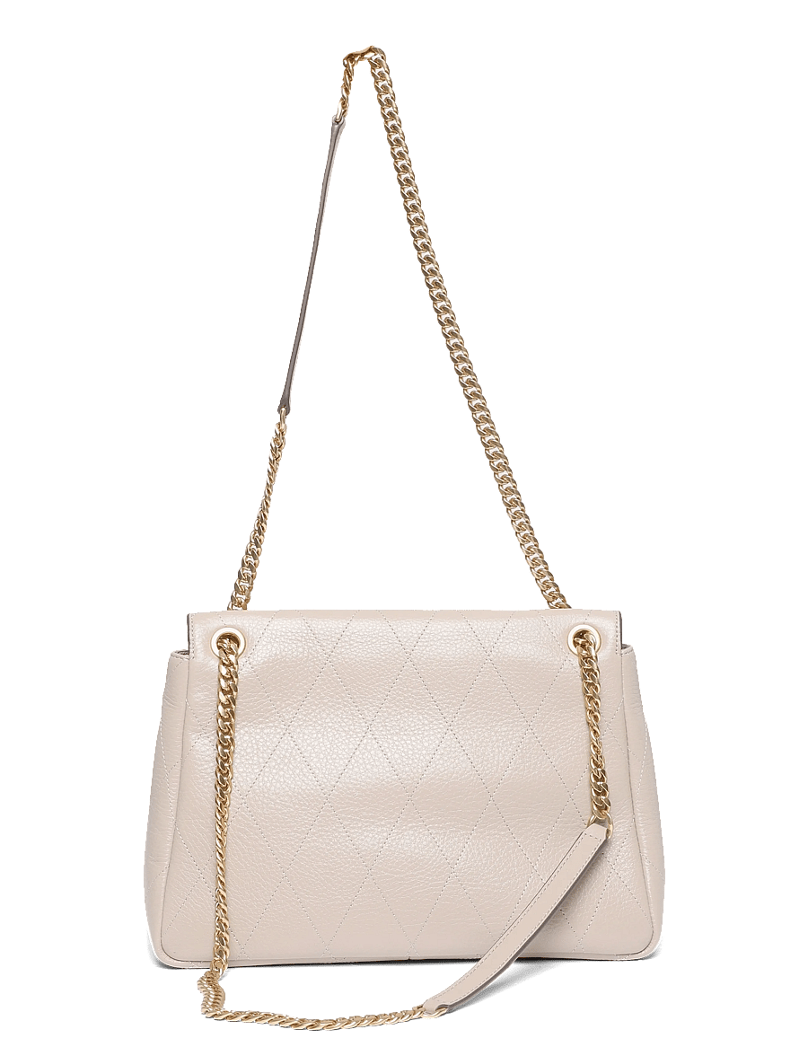 Tory Burch - Charlie Quilted Shoulder Bag - hverdags stil - soft cement - 1