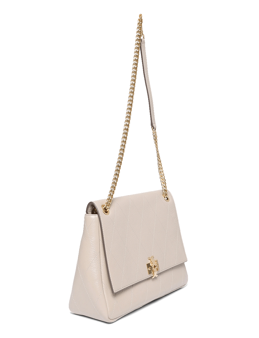 Tory Burch - Charlie Quilted Shoulder Bag - hverdags stil - soft cement - 2