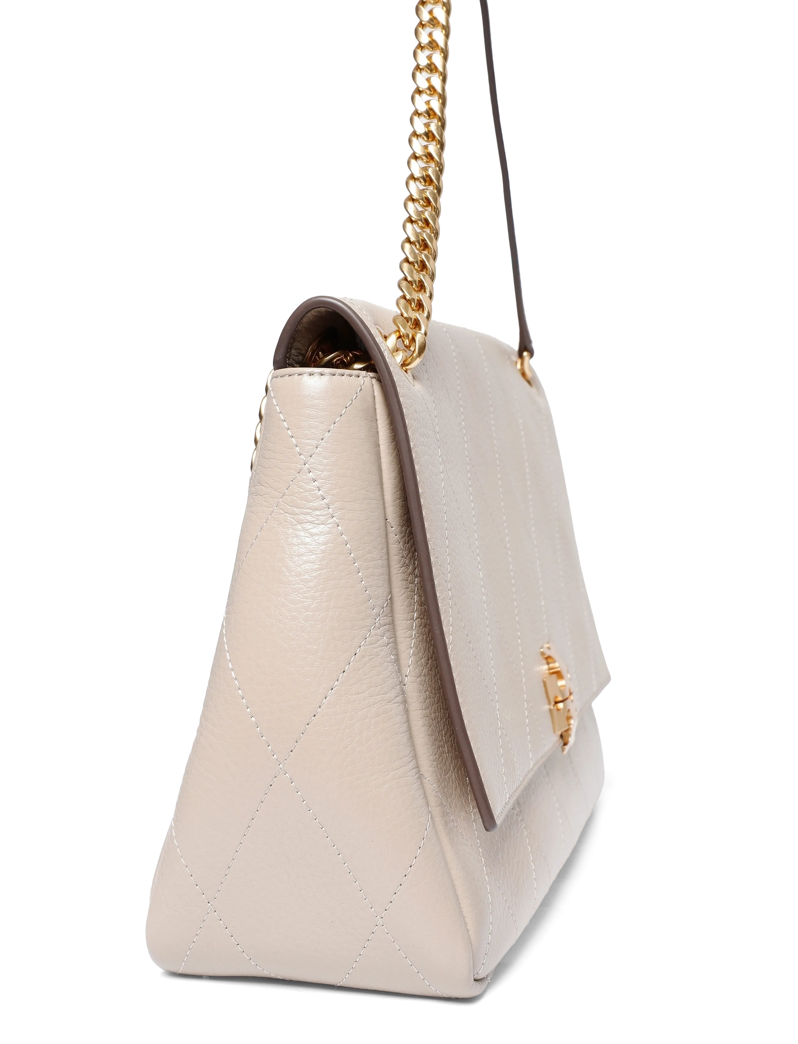 Tory Burch - Charlie Quilted Shoulder Bag - hverdags stil - soft cement - 3