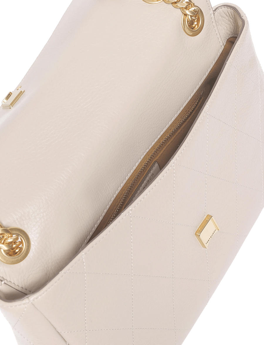 Tory Burch - Charlie Quilted Shoulder Bag - hverdags stil - soft cement - 4