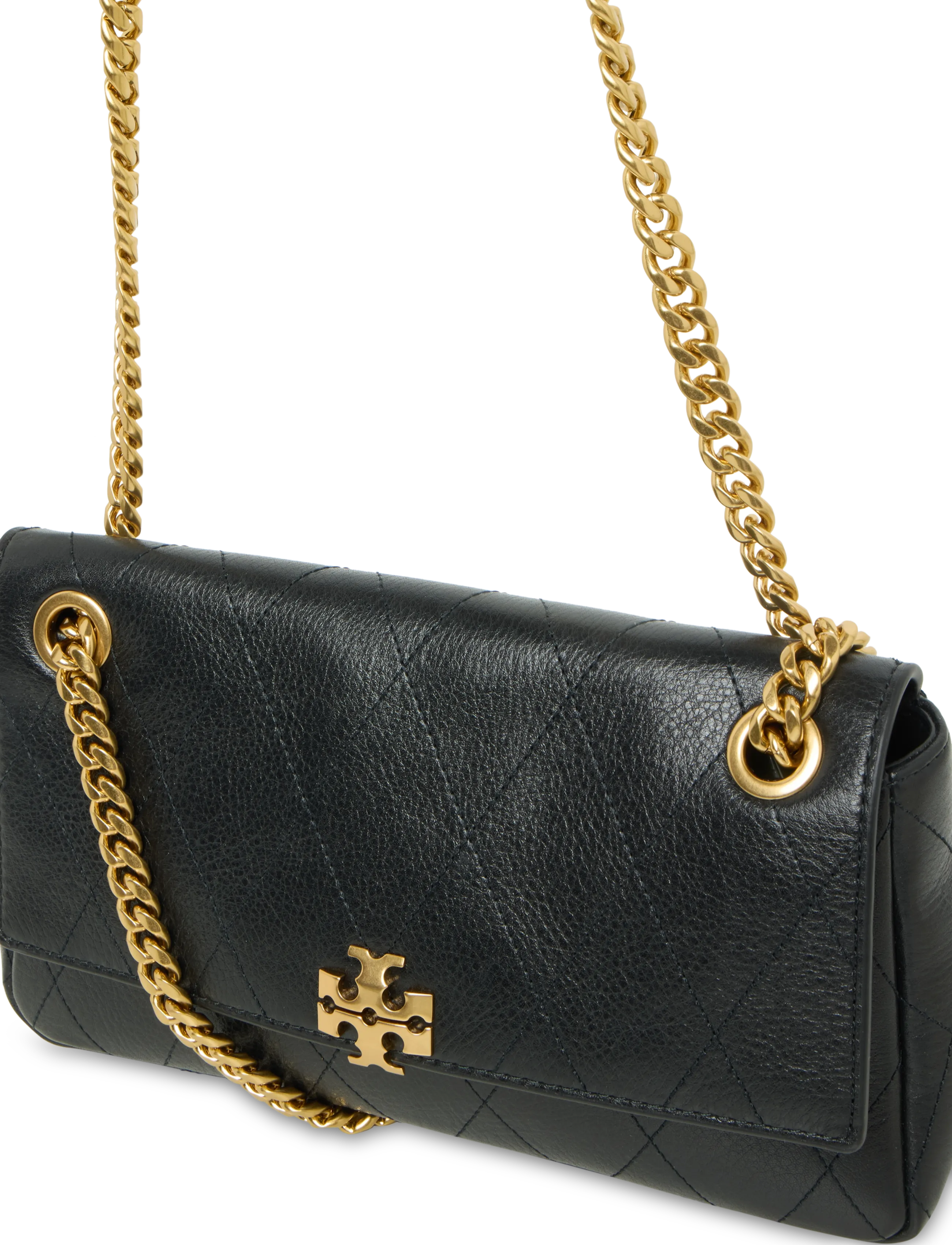 Tory Burch - Charlie Quilted Small Shoulder Bag - crossbody bags - black - 2