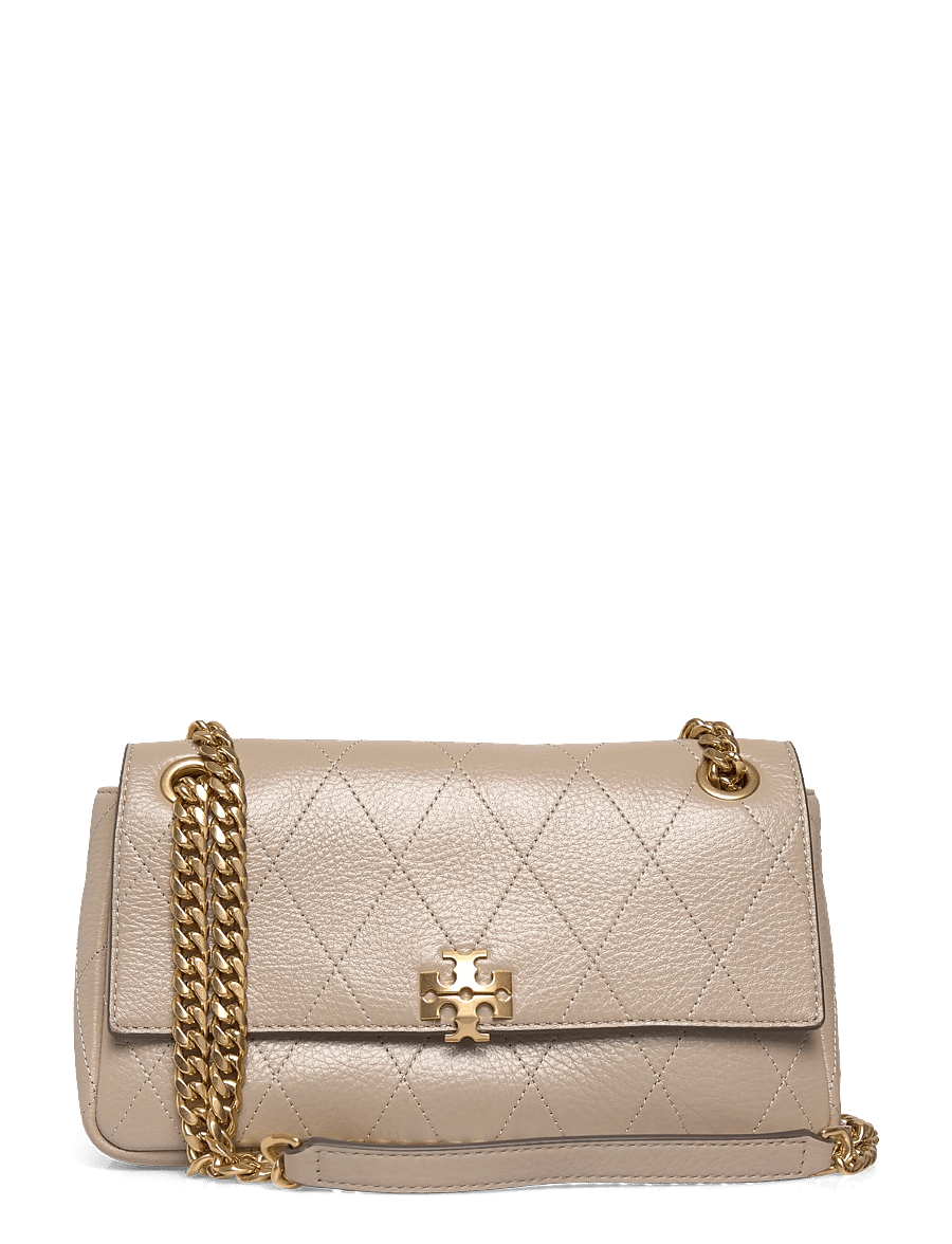 Tory Burch - Charlie Quilted Small Shoulder Bag - Üleõlakotid - soft cement - 0