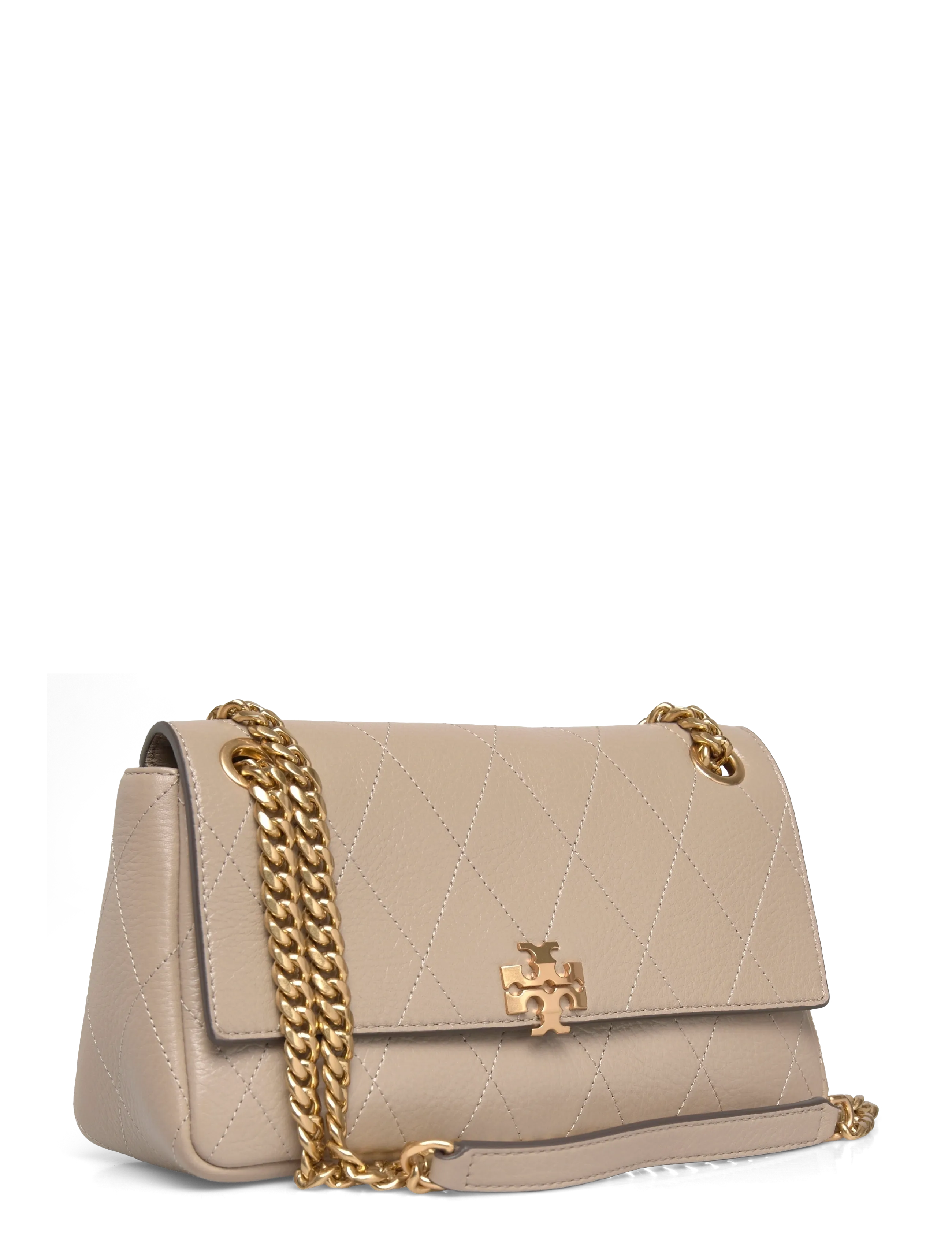 Tory Burch - Charlie Quilted Small Shoulder Bag - crossbody bags - soft cement - 2