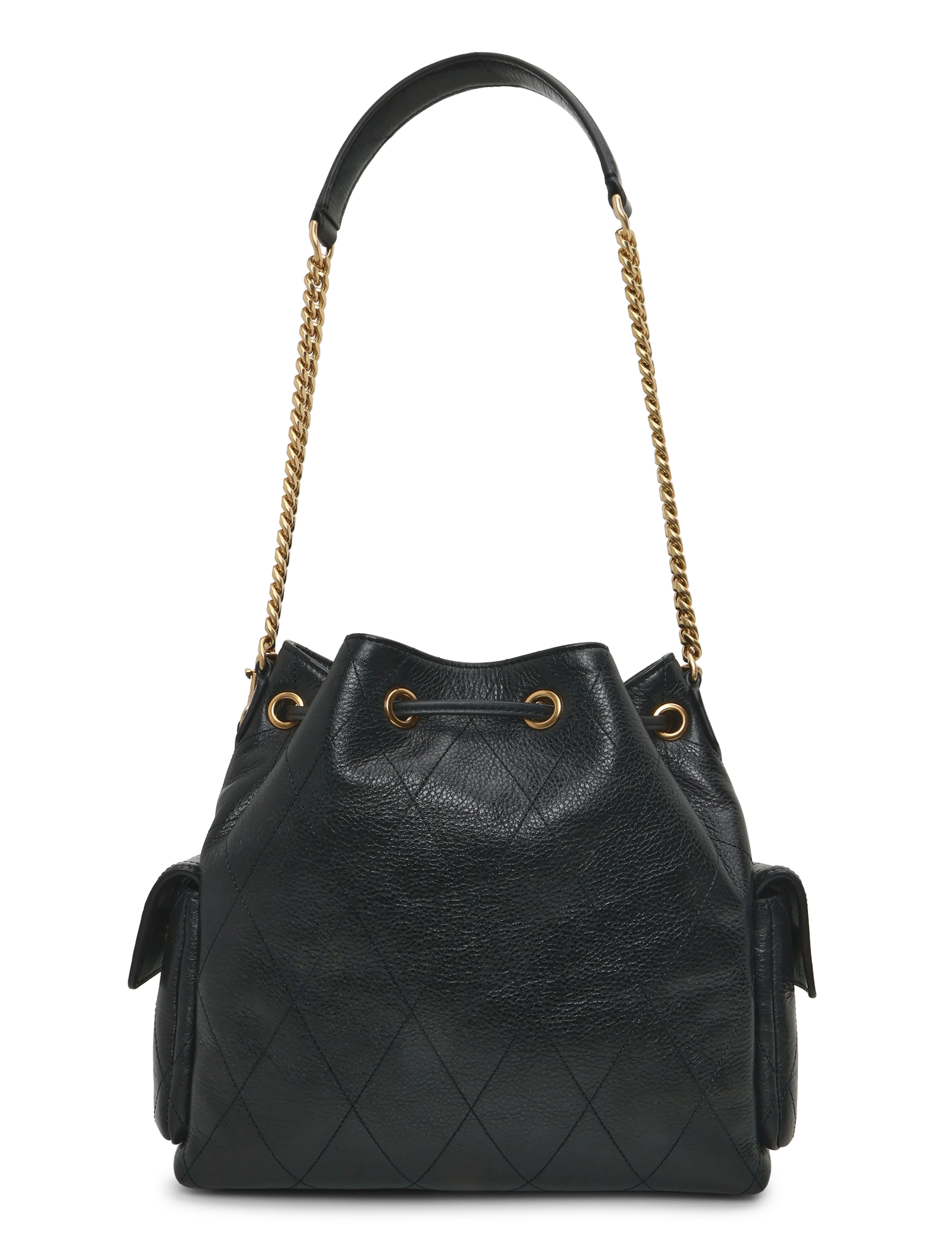 Tory Burch - Charlie Quilted Drawstring Shoulder Bag - paunkotid - black - 1
