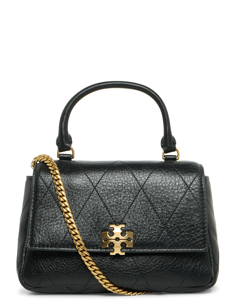 Tory Burch - Charlie Quilted Top Handle Chain Wallet - plånböcker - black - 0