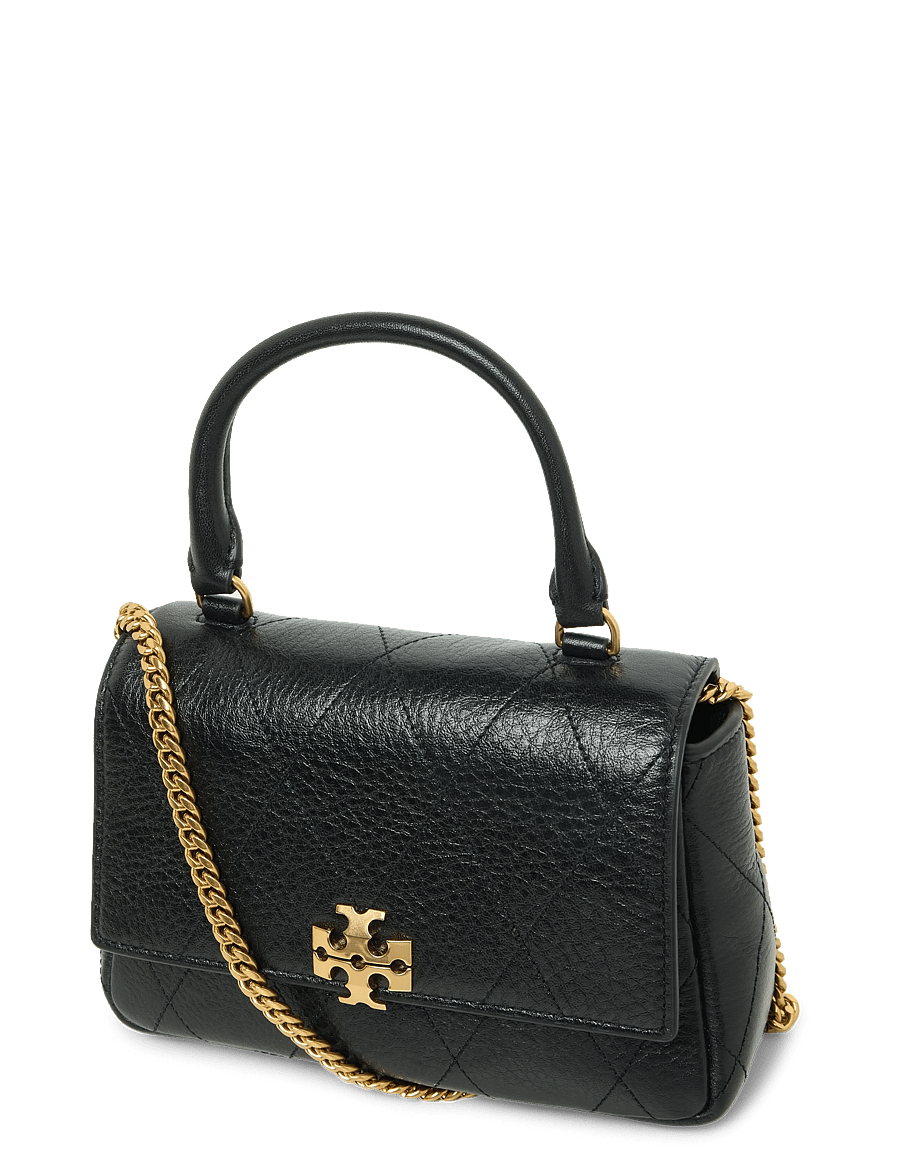 Tory Burch - Charlie Quilted Top Handle Chain Wallet - plånböcker - black - 2