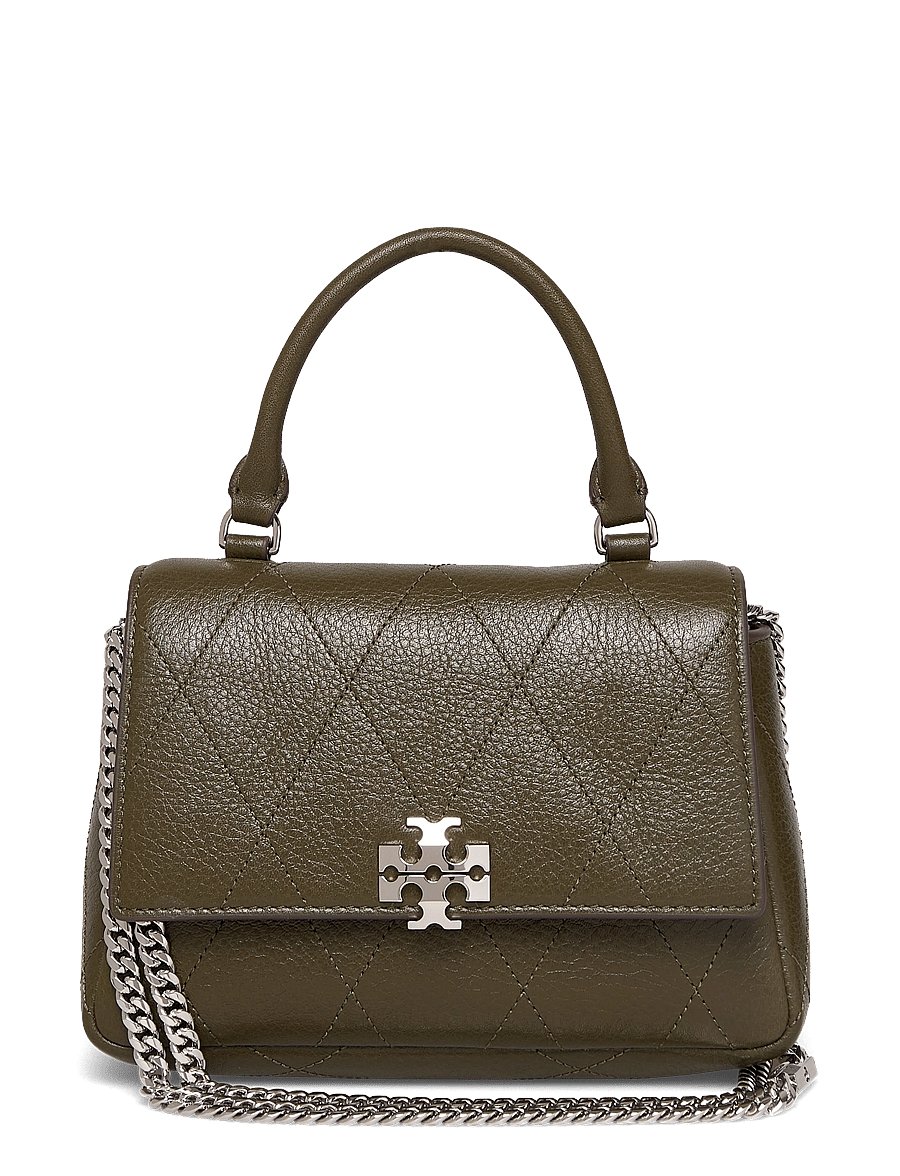 Tory Burch - Charlie Quilted Top Handle Chain Wallet - crossbody bags - leccio - 0