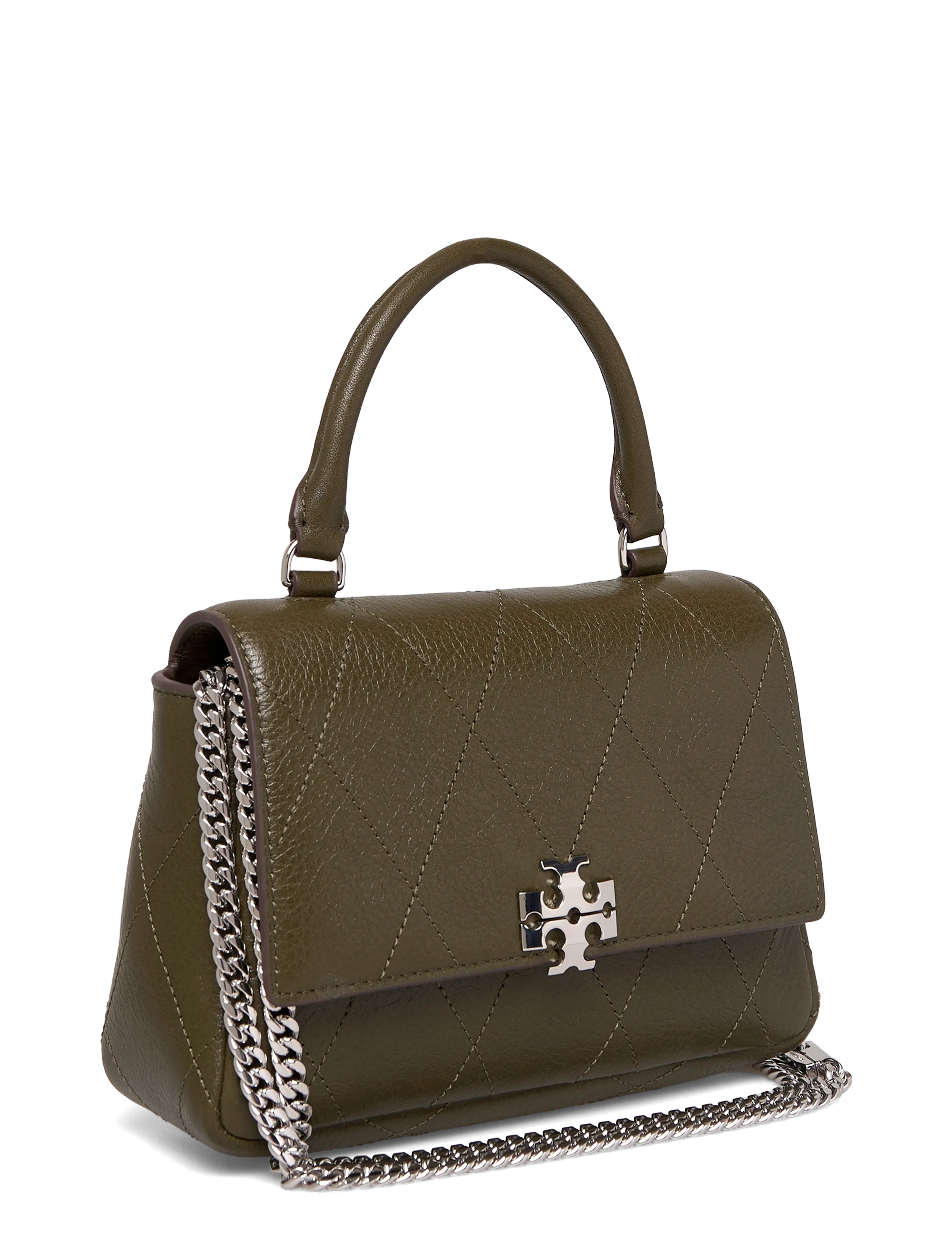 Tory Burch - Charlie Quilted Top Handle Chain Wallet - crossbody bags - leccio - 2