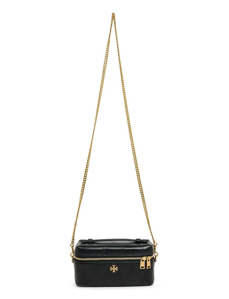 Tory Burch - Charlie Quilted East-West Vanity Case - Üleõlakotid - black - 0