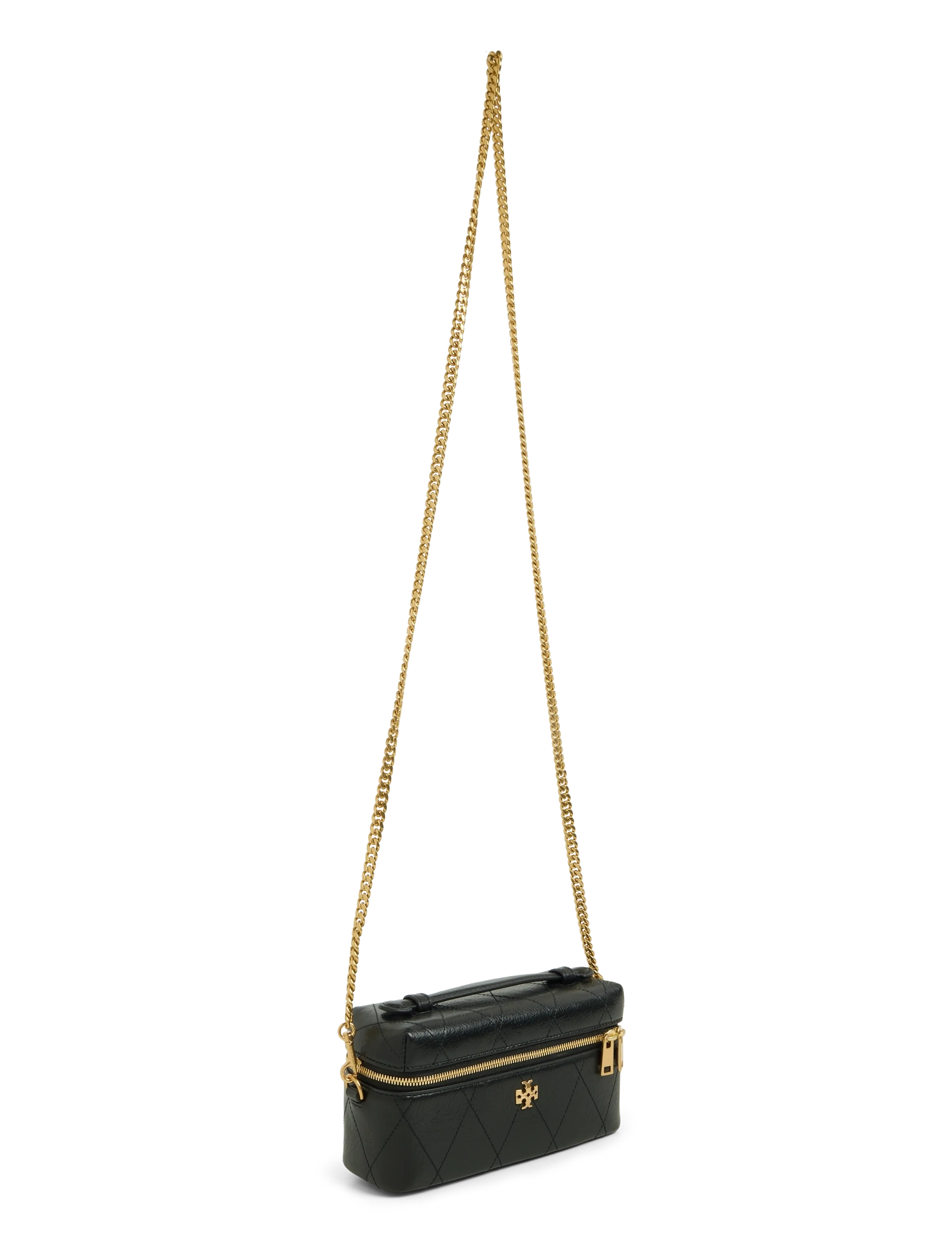 Tory Burch - Charlie Quilted East-West Vanity Case - black - 2