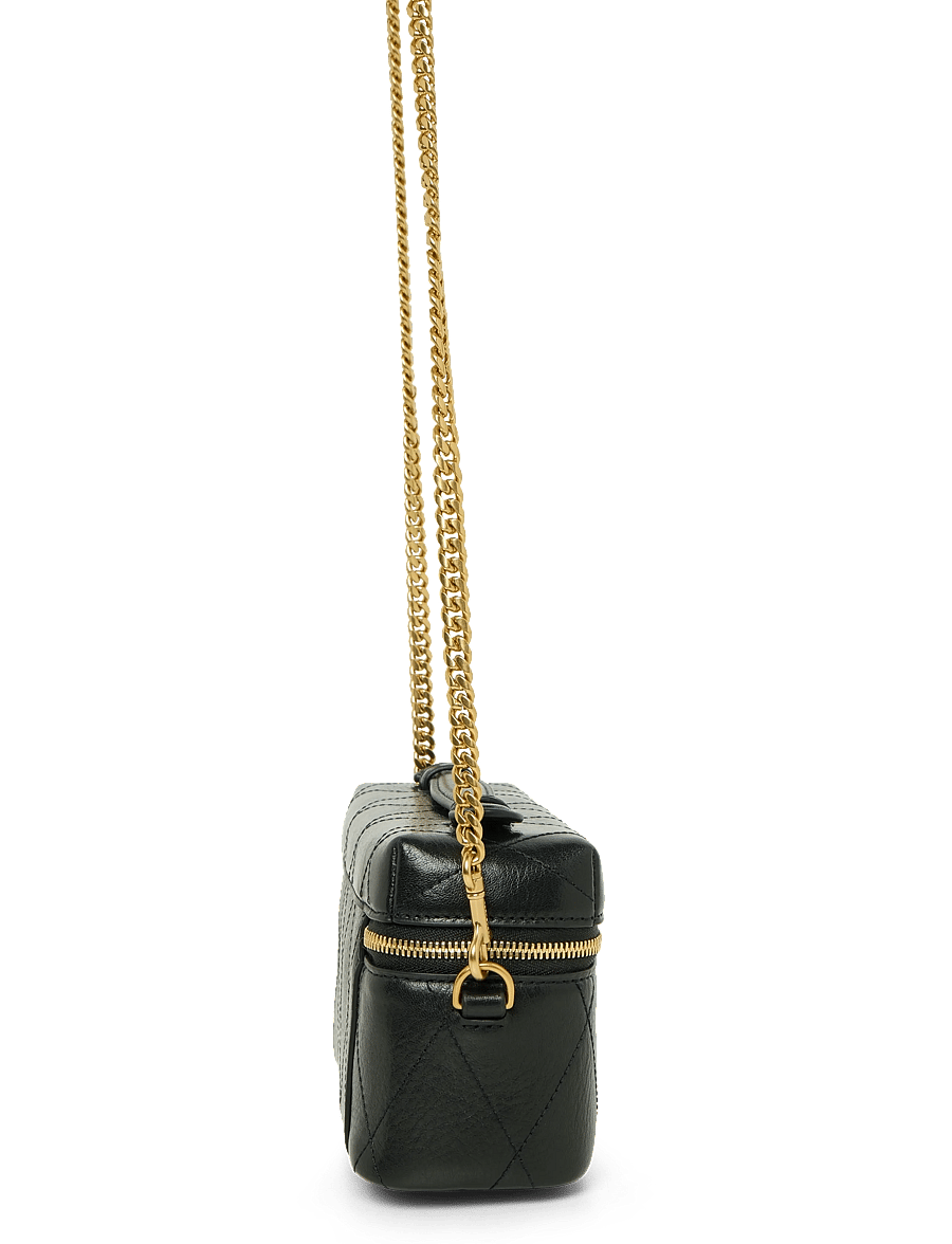 Tory Burch - Charlie Quilted East-West Vanity Case - Üleõlakotid - black - 3
