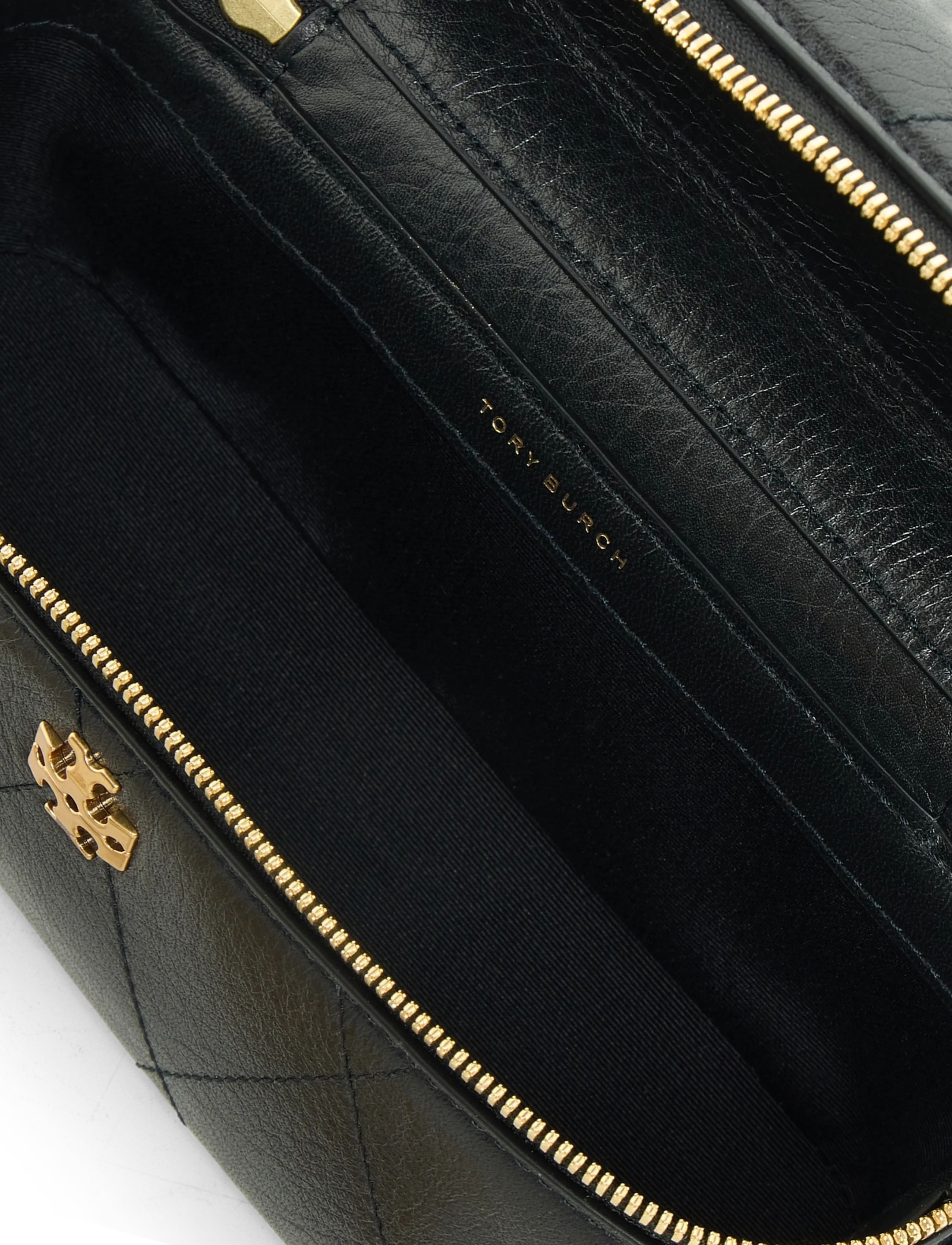 Tory Burch - Charlie Quilted East-West Vanity Case - black - 4