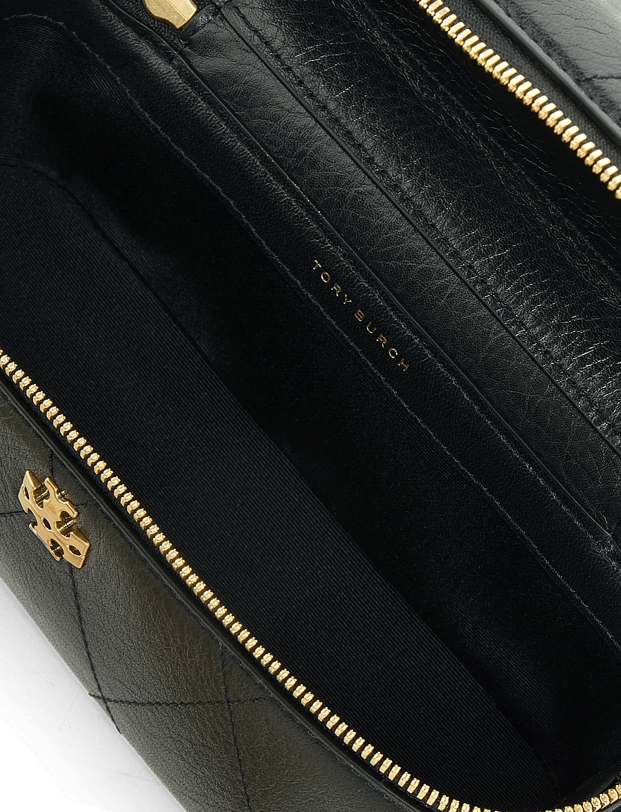 Tory Burch - Charlie Quilted East-West Vanity Case - Üleõlakotid - black - 4