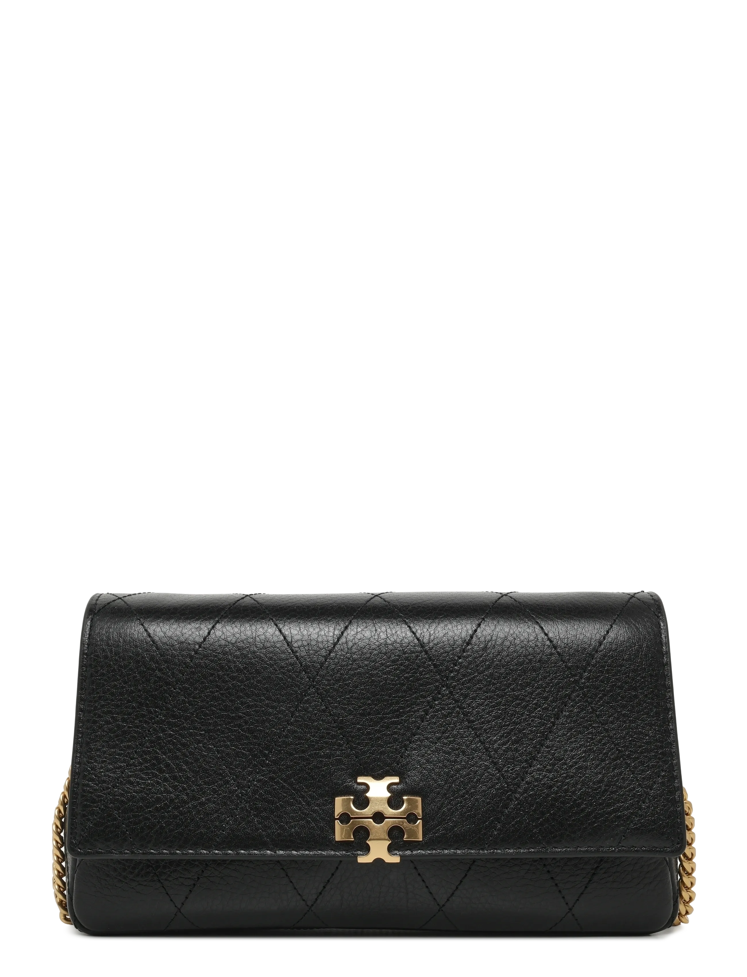 Tory Burch Charlie Quilted Chain Wallet, Quiltet Kædetaske, Sort, Str: ONE SIZE